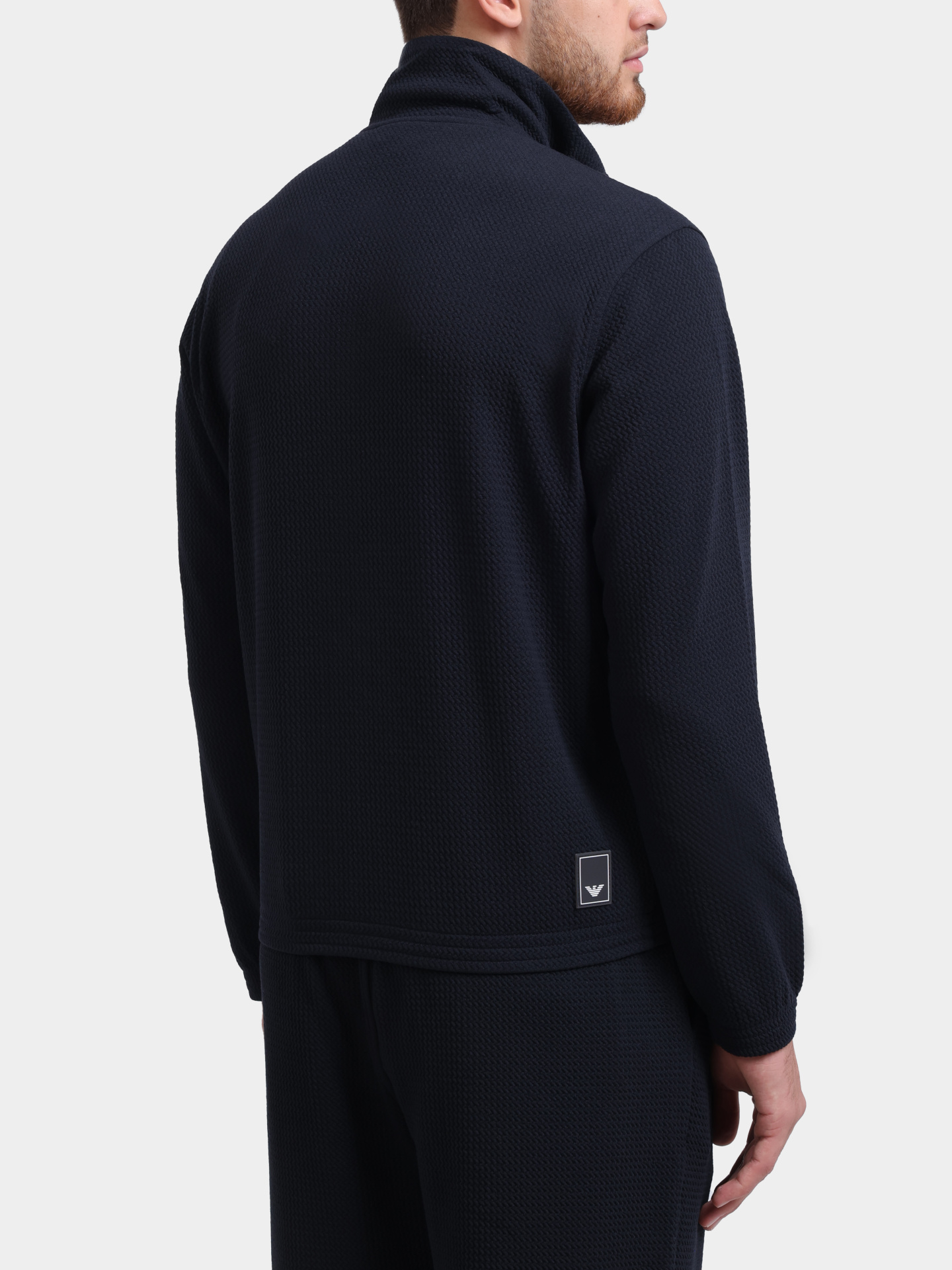 Мастерка Emporio Armani EM005042 AF23623 UB118 фактурная мужская — купить в интернет-магазине Verdistore