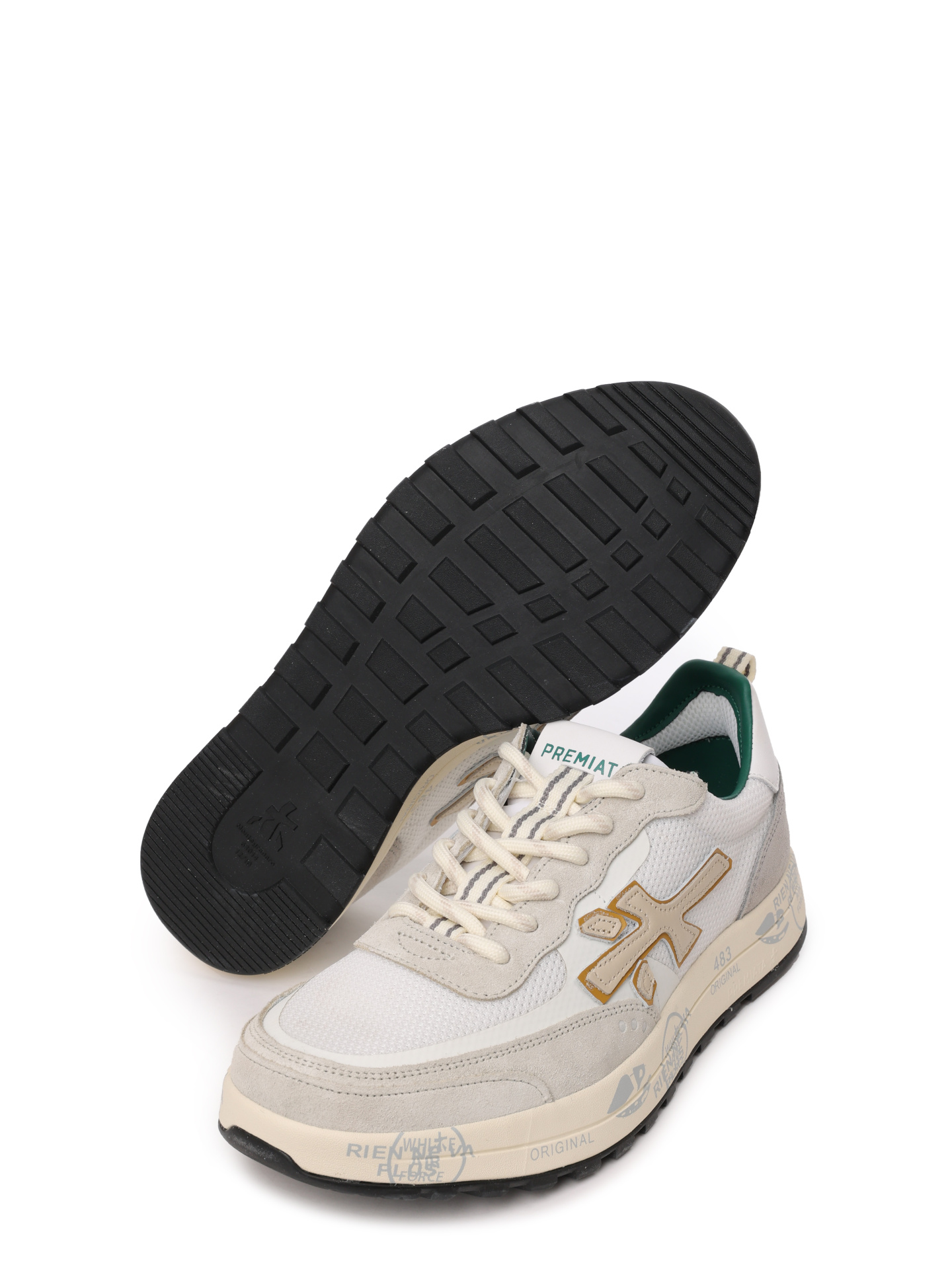 Кеды белые с бежевыми вставками по бокам — купить в интернет-магазине Verdistore