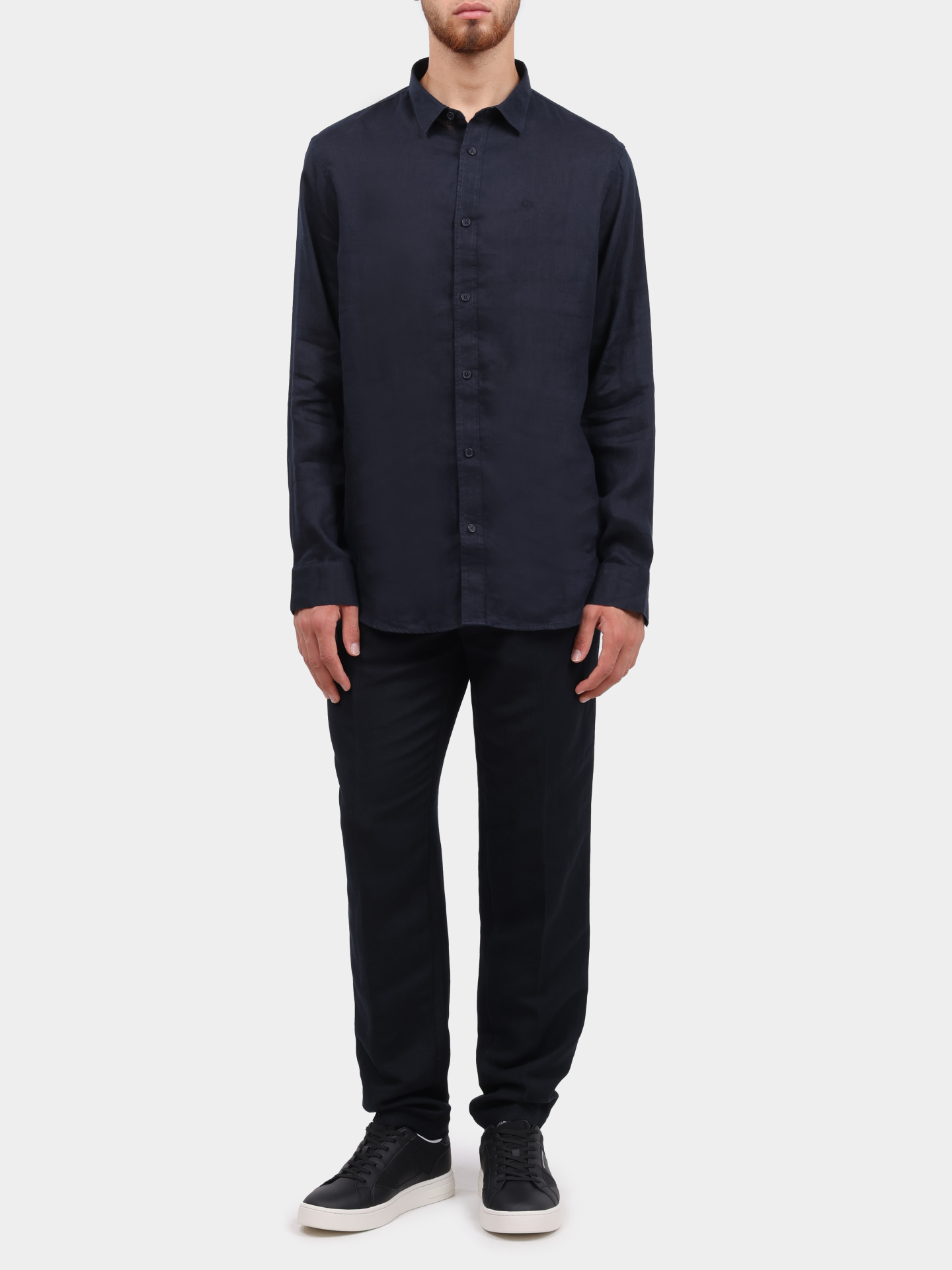 Рубашка Armani Exchange XM001221 AF14619 UB101 льняная мужская — купить в интернет-магазине Verdistore