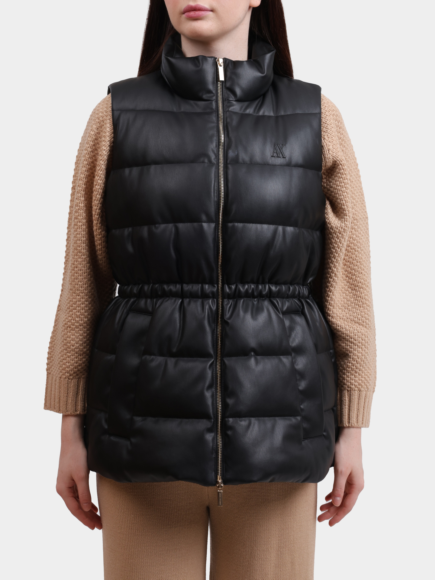 Жилет Armani Exchange XW000689 AF16106 UC001 черный женский — купить в интернет-магазине Verdistore