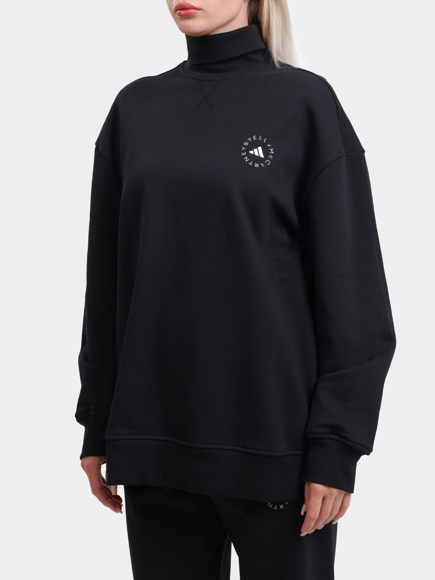 Свитшот Adidas by Stella McCartney IW9859 BLACK хлопковый женский — купить в интернет-магазине Verdistore