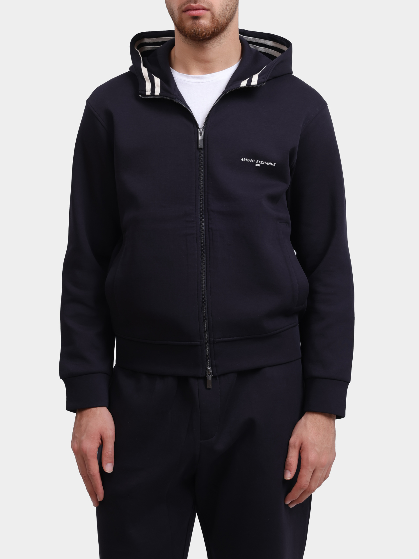 Мастерка Armani Exchange XM000983 AF10818 UB101 темно-синяя мужская — купить в интернет-магазине Verdistore