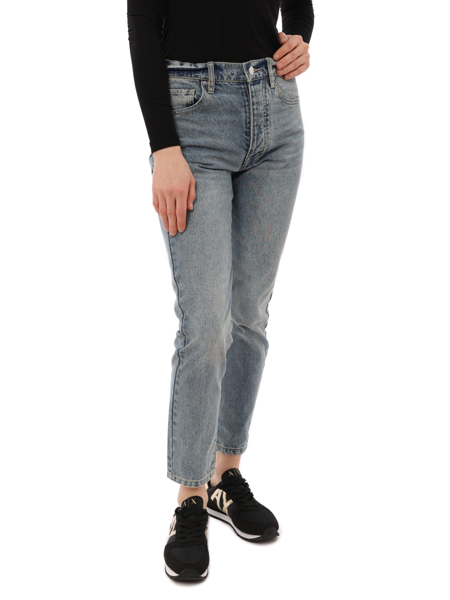 Джинсы Armani Exchange 8NYJ51 Y2AAZ 150A голубые женские — купить в интернет-магазине Verdistore