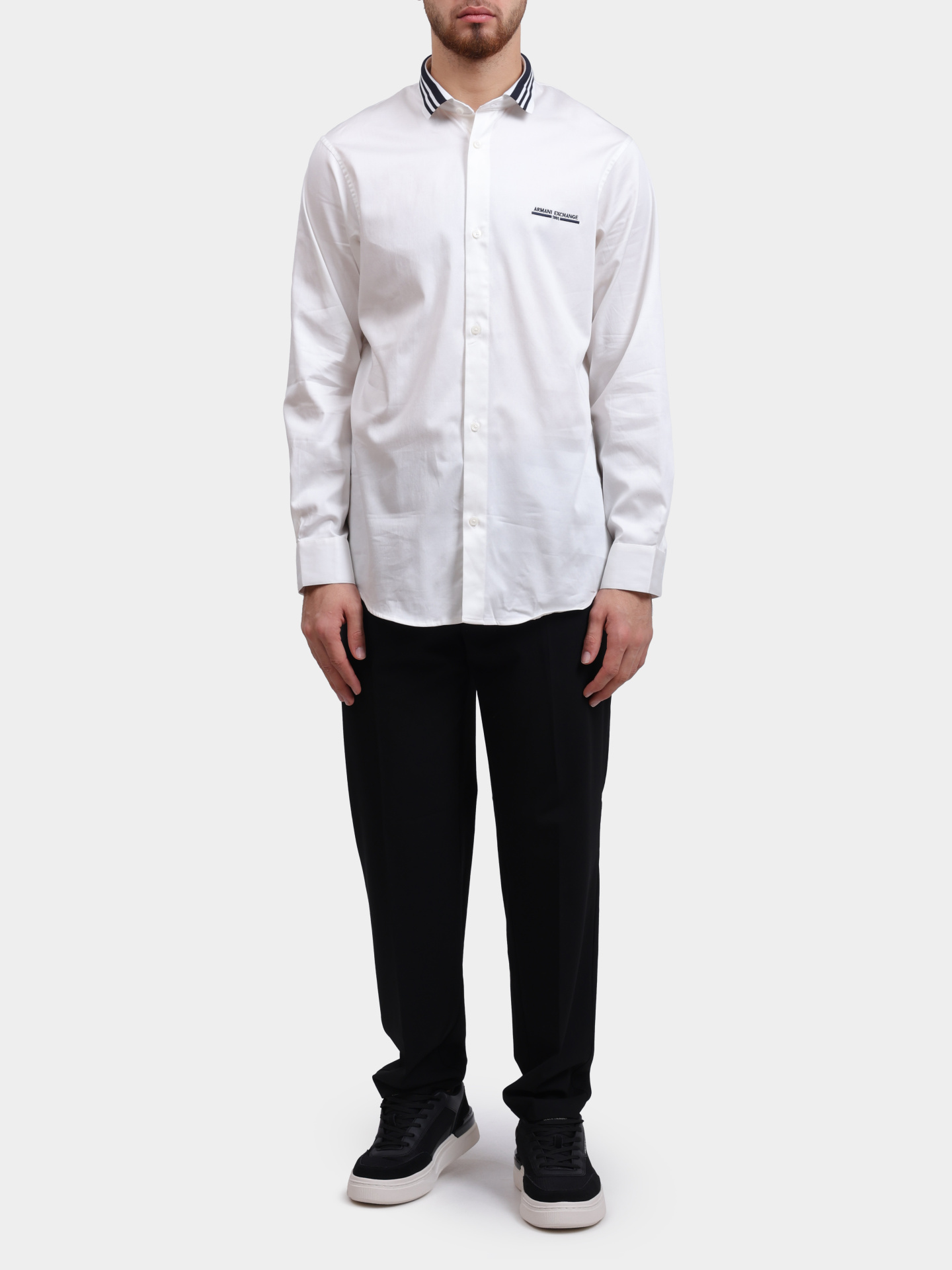 Рубашка Armani Exchange XM000958 AF10192 U0009 хлопковая мужская — купить в интернет-магазине Verdistore