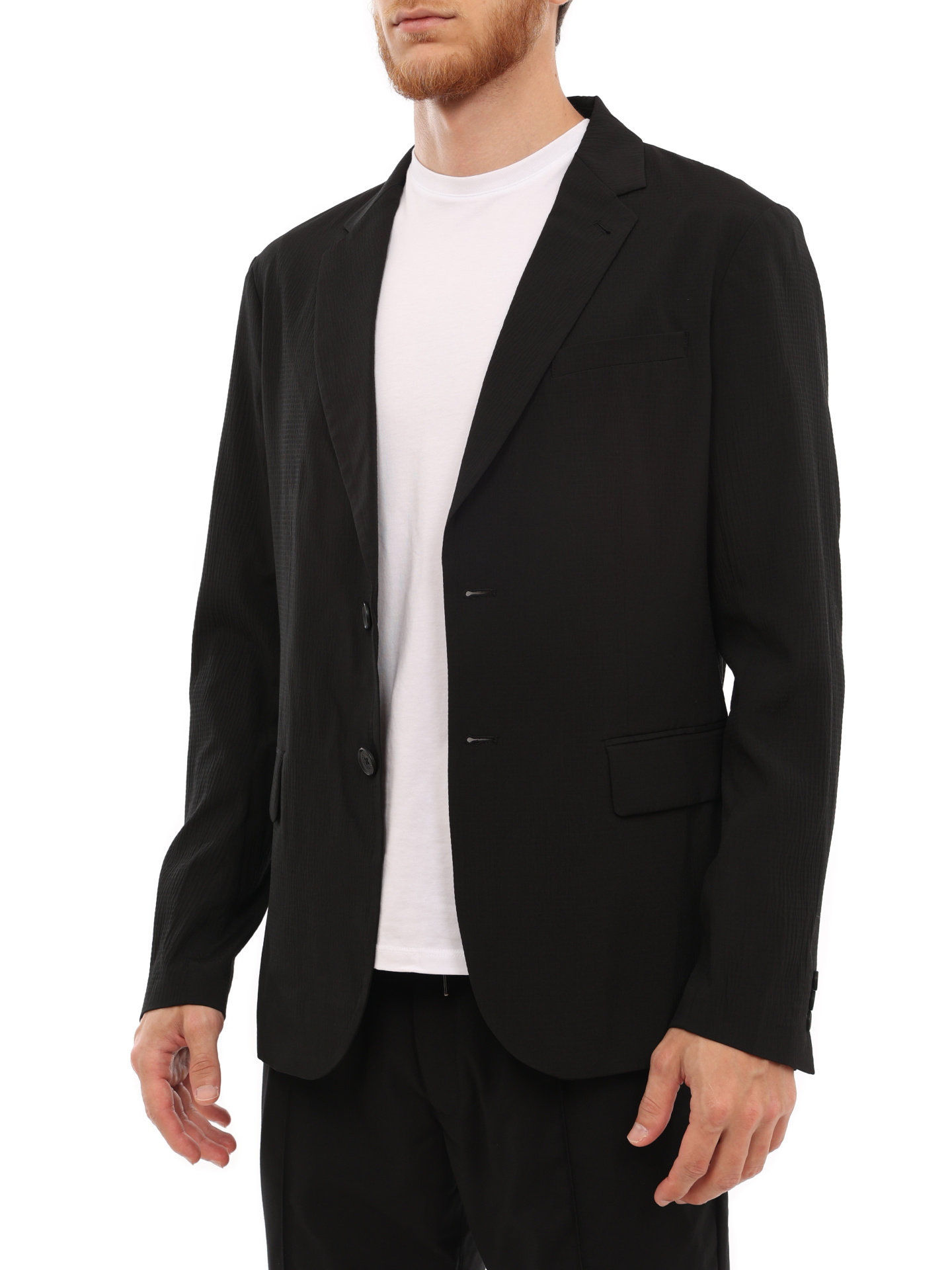 Пиджак Armani Exchange 3LZG45 ZNN5Z 1200 черный мужской из фактурной ткани — купить в интернет-магазине Verdistore