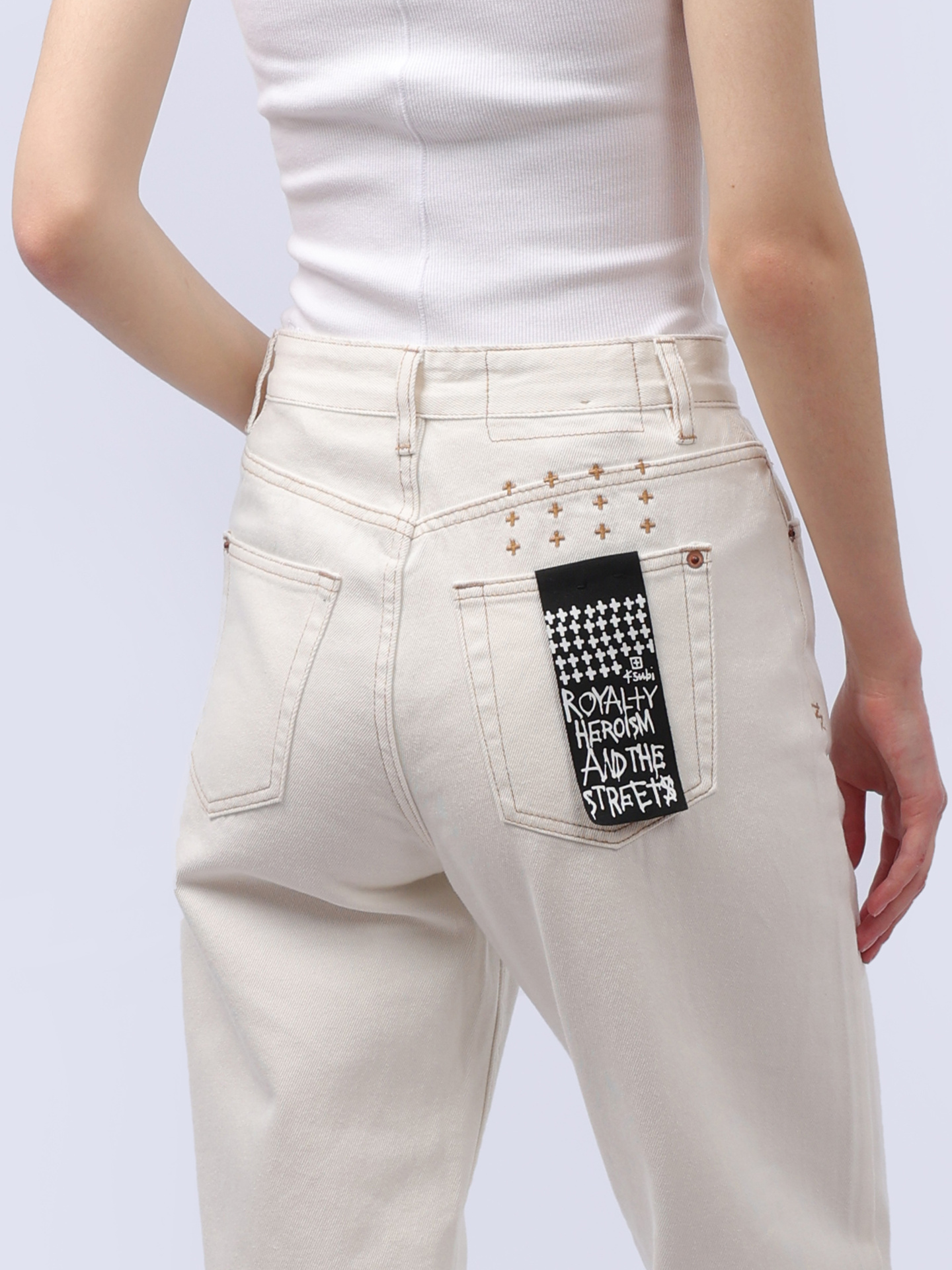Джинсы Ksubi WCO23DJ005 белые женские — купить в интернет-магазине Verdistore
