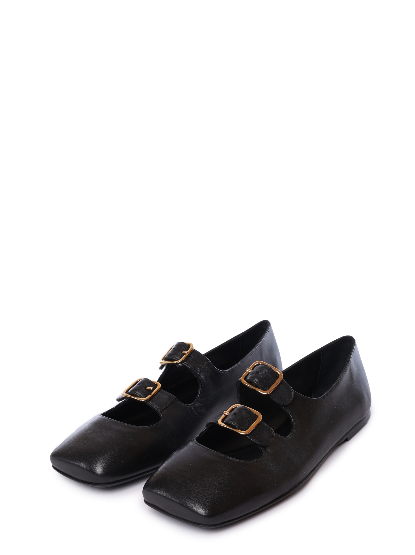 Балетки AGL D840006PGKA076 1013 черные женские с квадратным носом — купить в интернет-магазине Verdistore