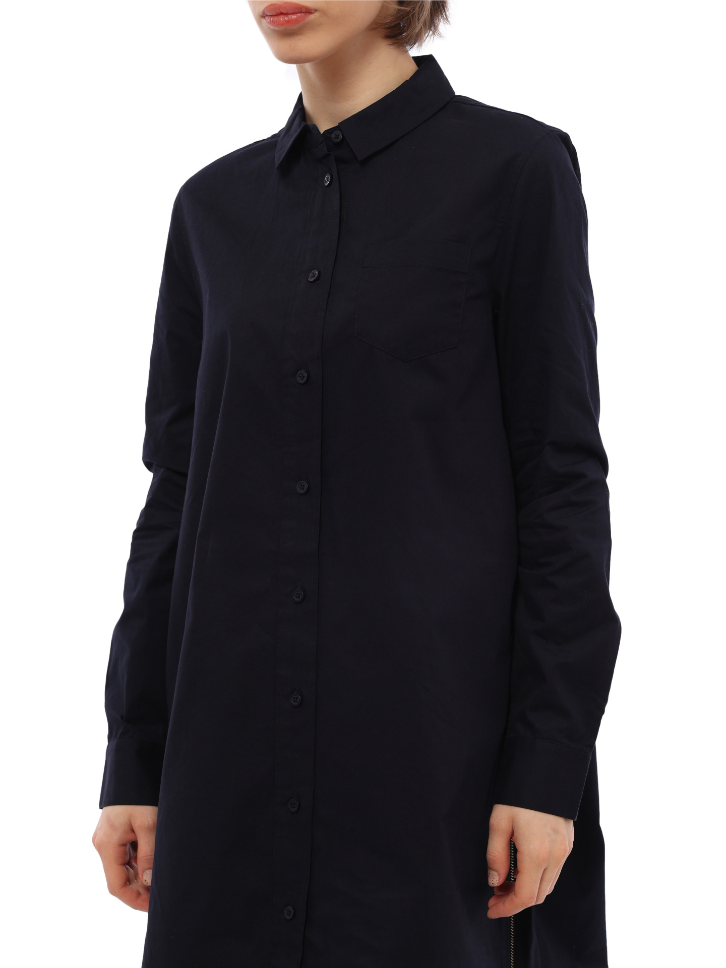Платье-рубашка Armani Exchange 6GYA01 1593 черная женская с молниями по бокам — купить в интернет-магазине Verdistore