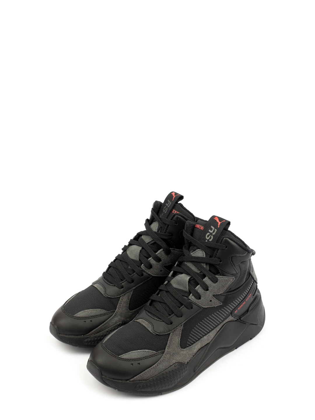 Кроссовки черные высокие на массивной подошве — купить в интернет-магазине Verdistore