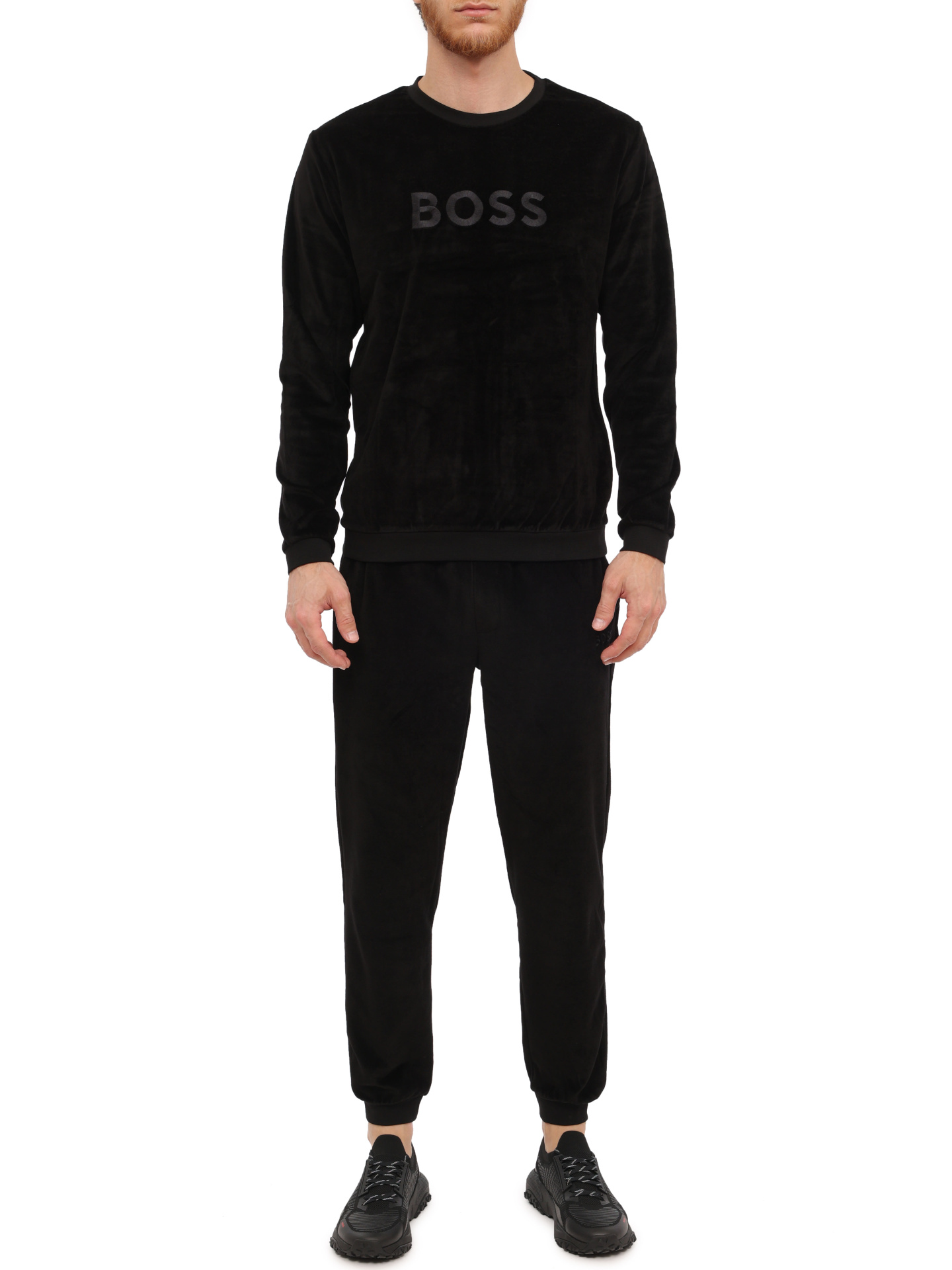 Свитшот Boss 50485863 003 велюровый мужской — купить в интернет-магазине Verdistore