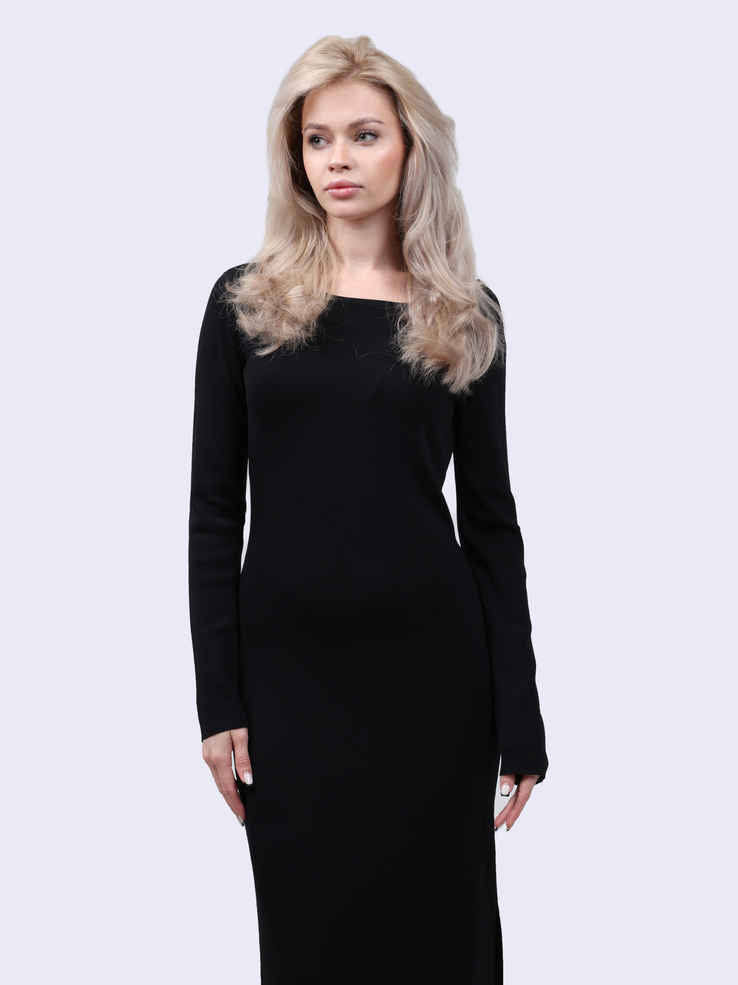 Платье Armani Exchange XW000049 AF10352 UC001 черное женское с вырезом — купить в интернет-магазине Verdistore