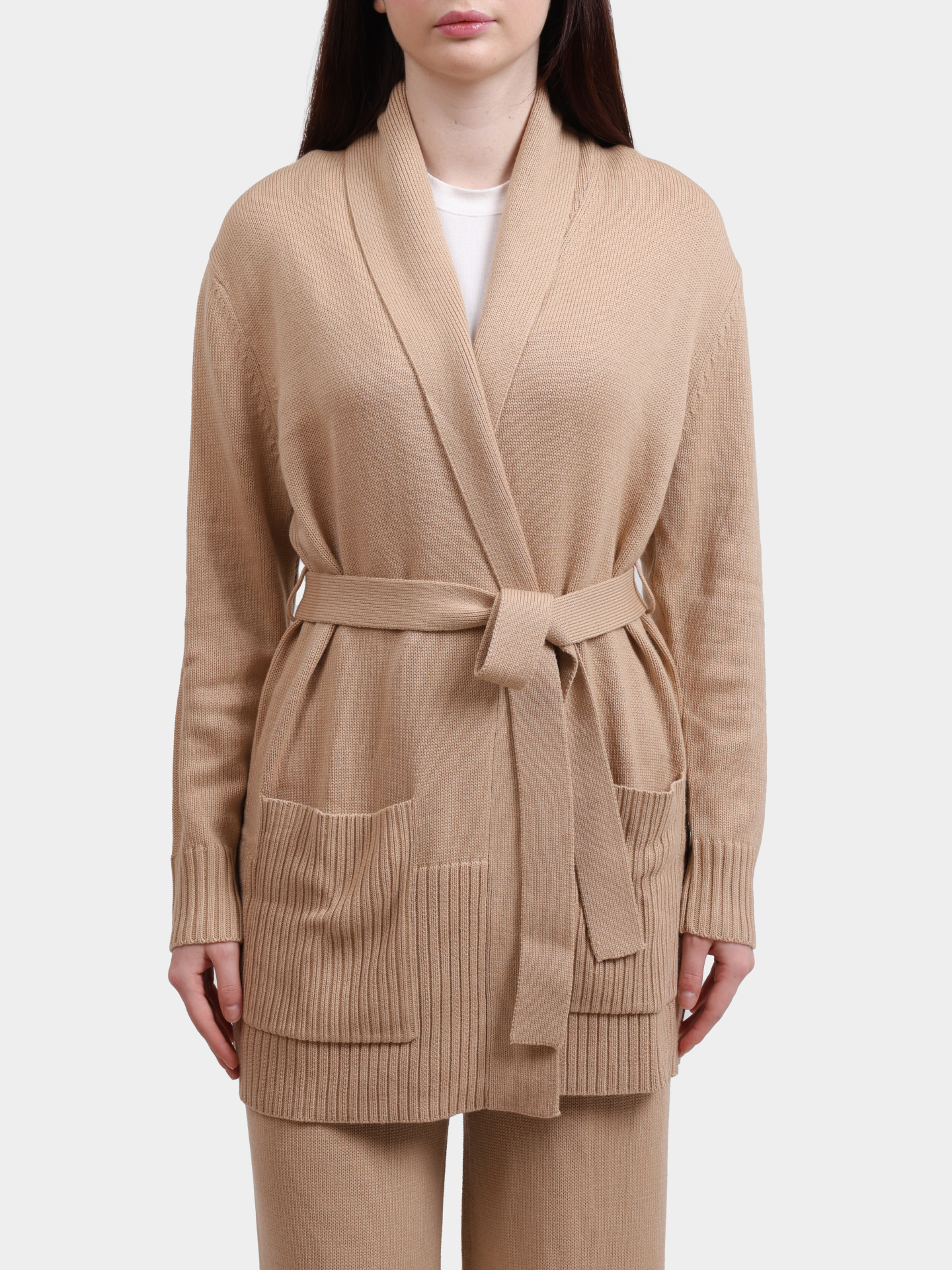 Кардиган Armani Exchange XW000766 AF13774 U1051 бежевый женский — купить в интернет-магазине Verdistore