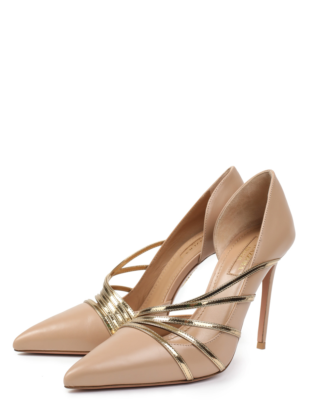 Туфли-лодочки Aquazzura MINHIGP0 PWG пудровые женские — купить в интернет-магазине Verdistore