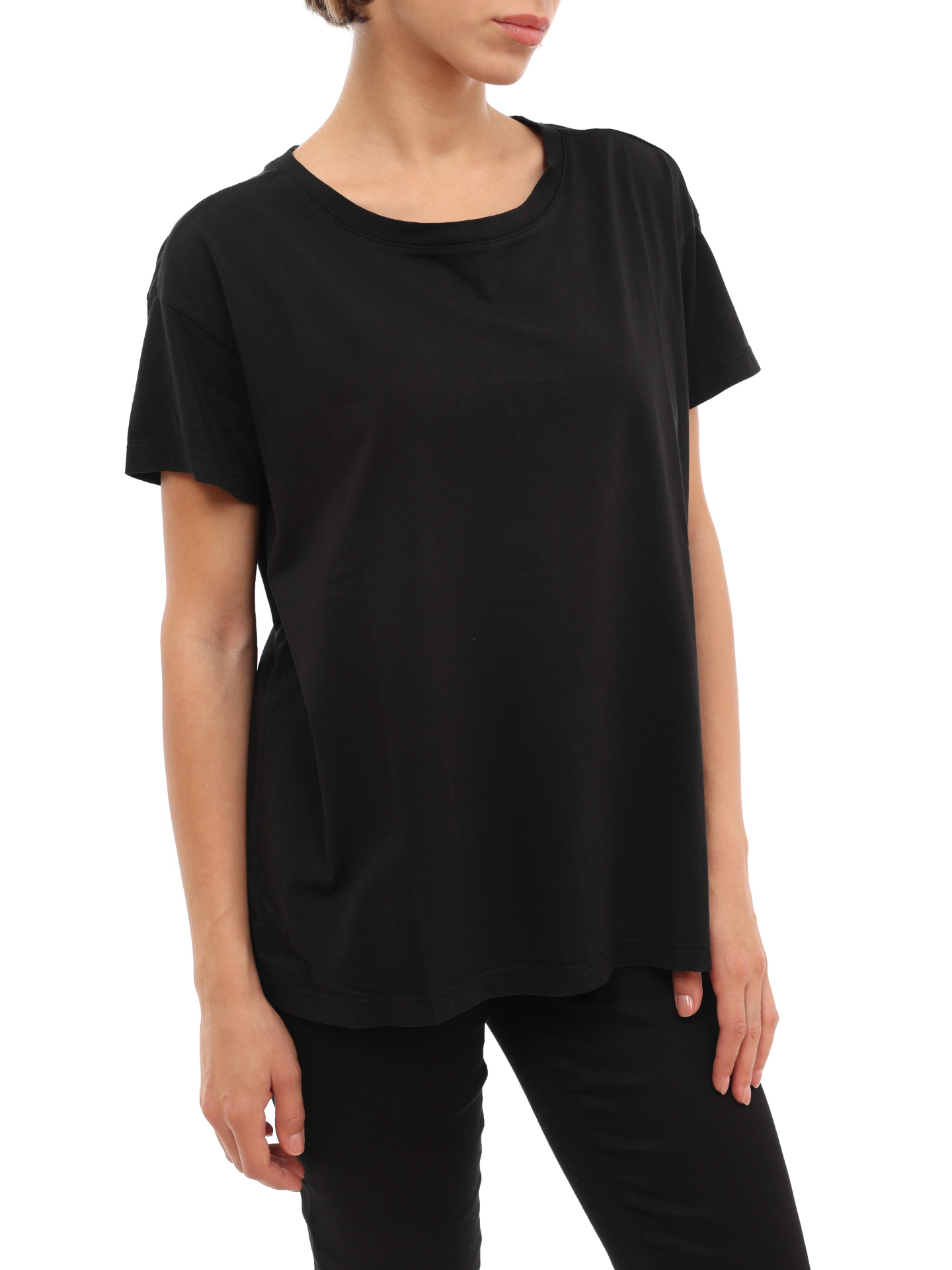 Футболка Armani Exchange 3LYTKX YJ6VZ 1200 черная женская из хлопка — купить в интернет-магазине Verdistore