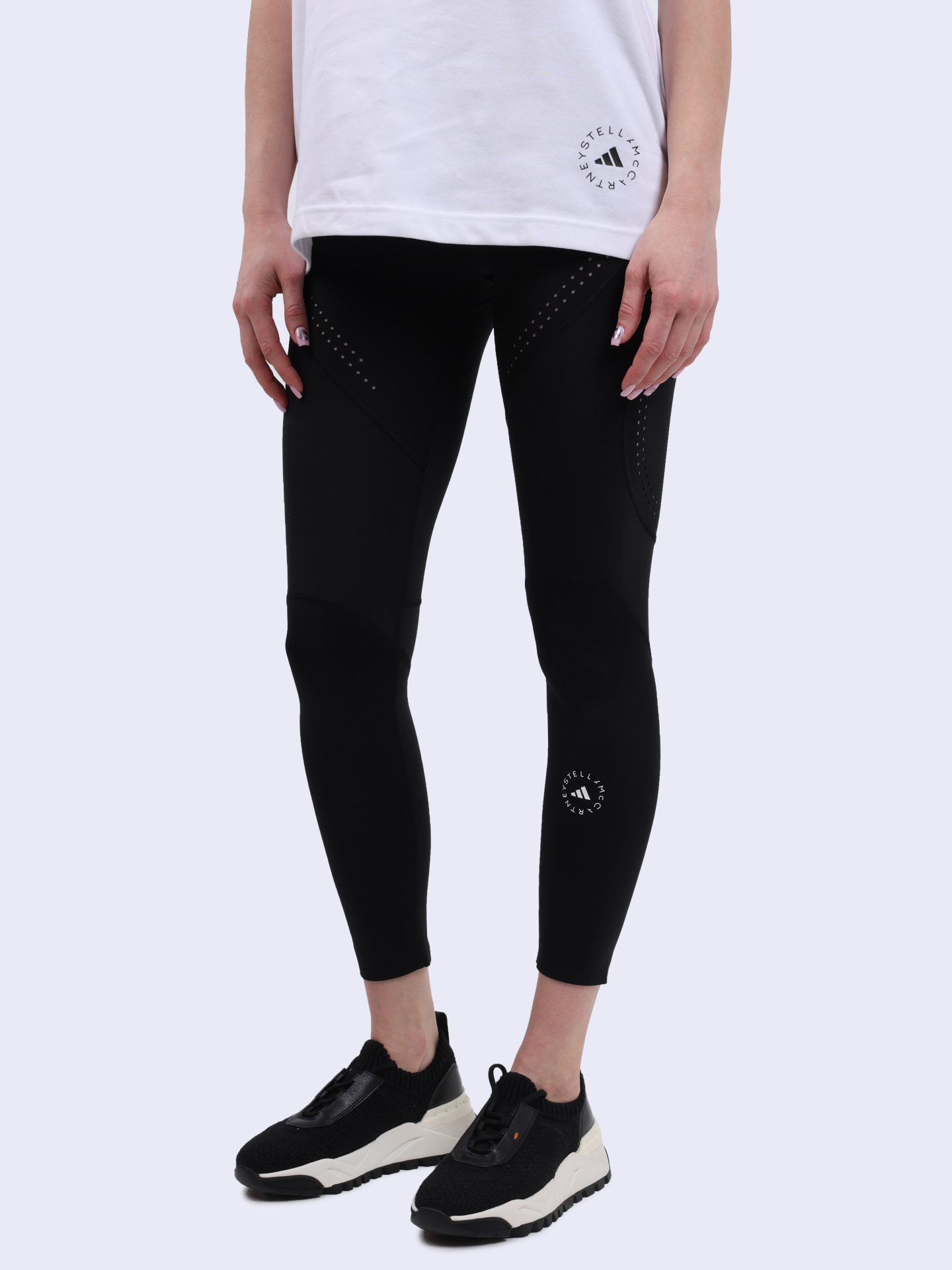 Леггинсы Adidas by Stella McCartney черные женские с перфорацией — купить в интернет-магазине Verdistore
