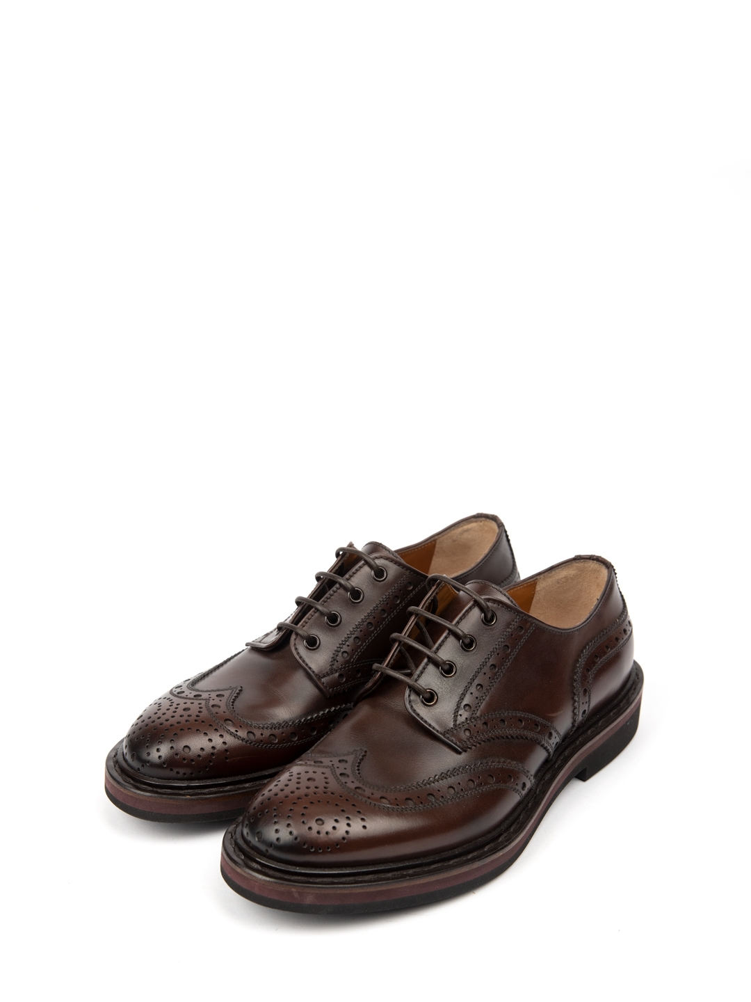 Дерби бордовые из гладкой матовой кожи — купить в интернет-магазине Verdistore