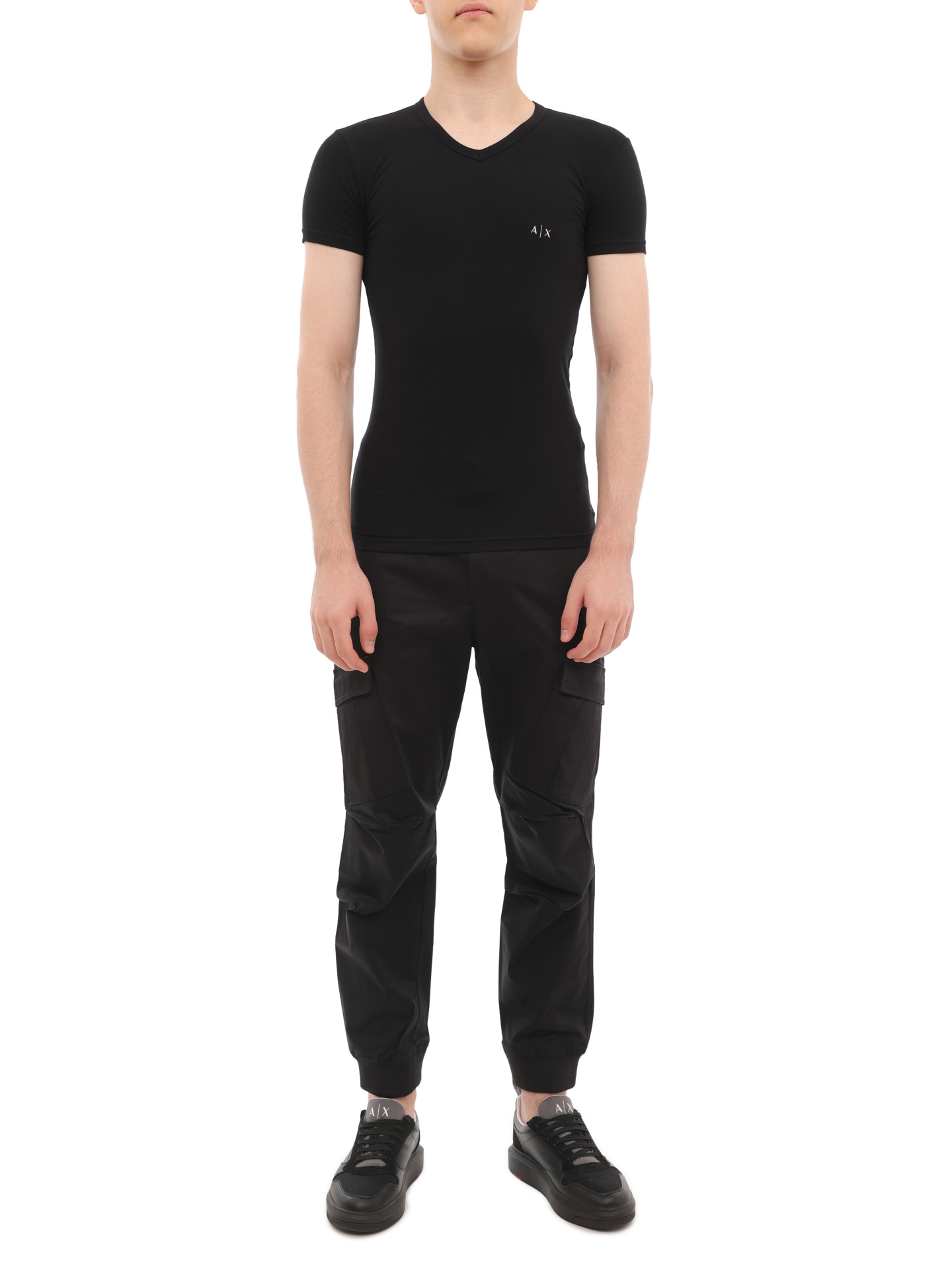 Комплект футболок Armani Exchange 956004 CC282 42520 хлопковый мужской с v-вырезом — купить в интернет-магазине Verdistore
