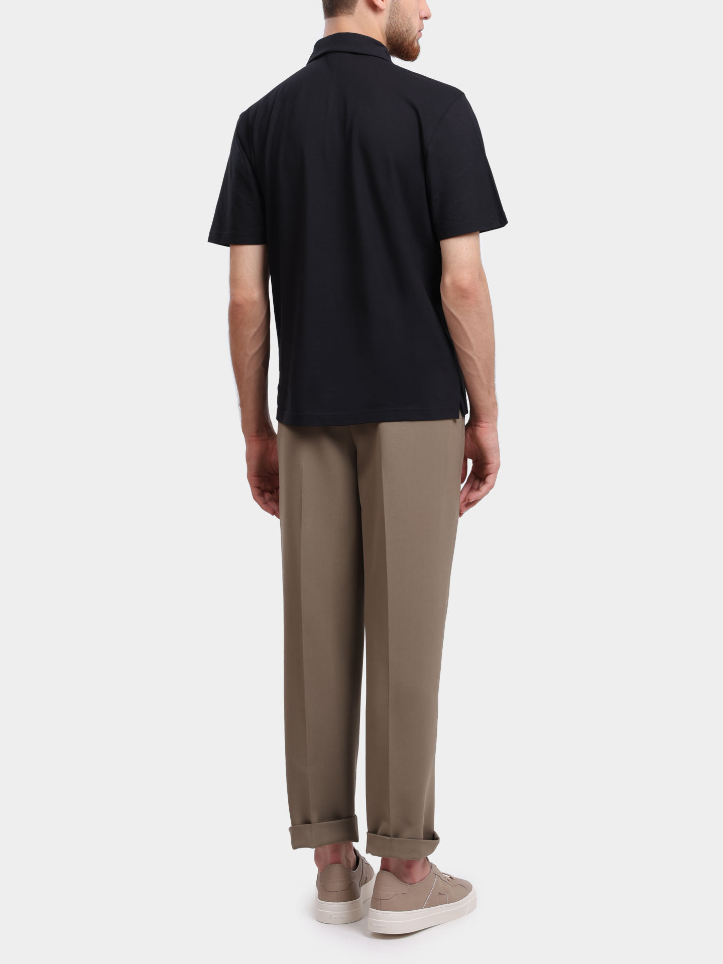 Поло Lardini LPMC80 64053 999 черное мужское из хлопка — купить в интернет-магазине Verdistore