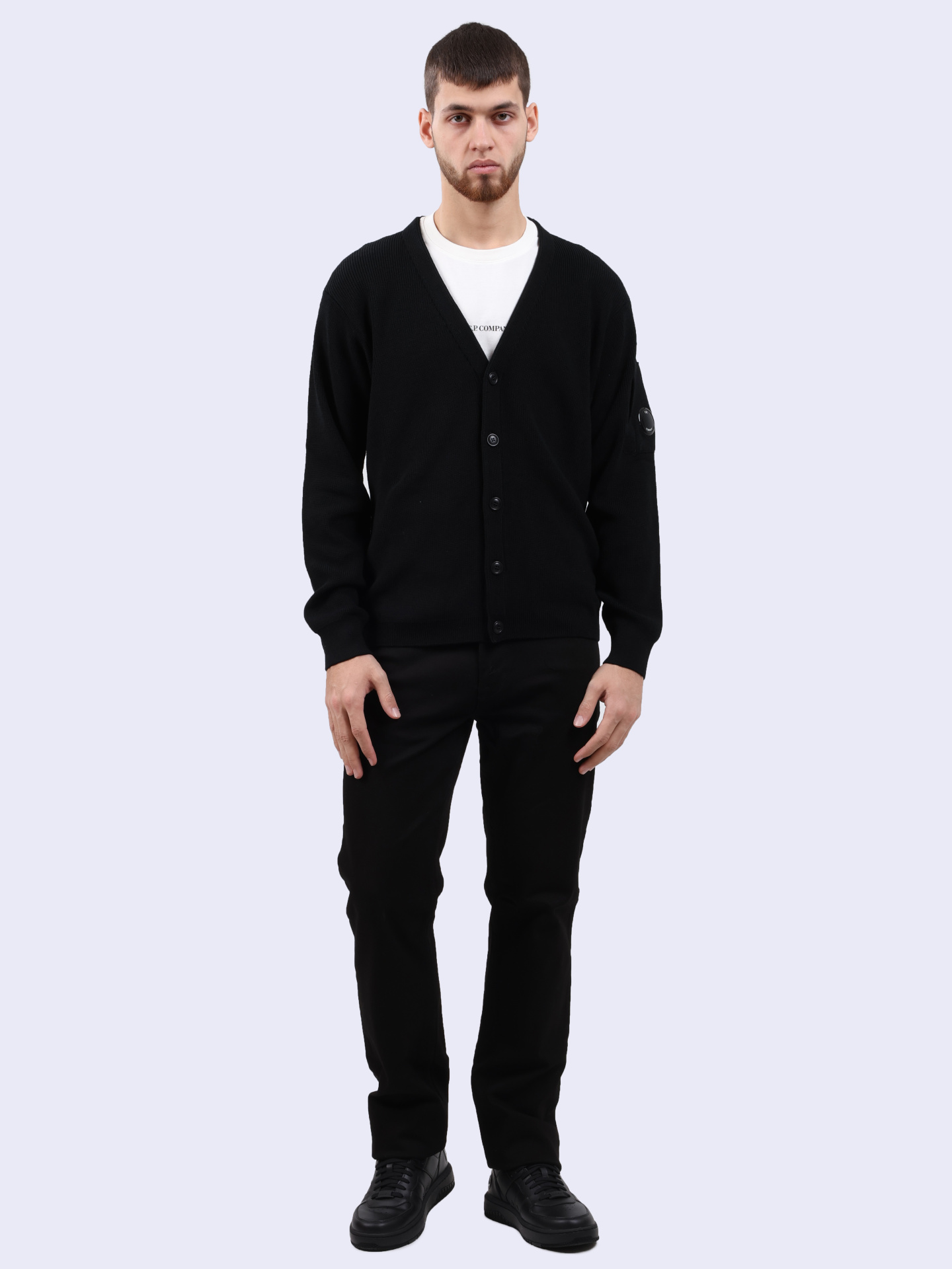 Кардиган C.P. Company 17CMKN253A 006595A 999 черный мужской — купить в интернет-магазине Verdistore