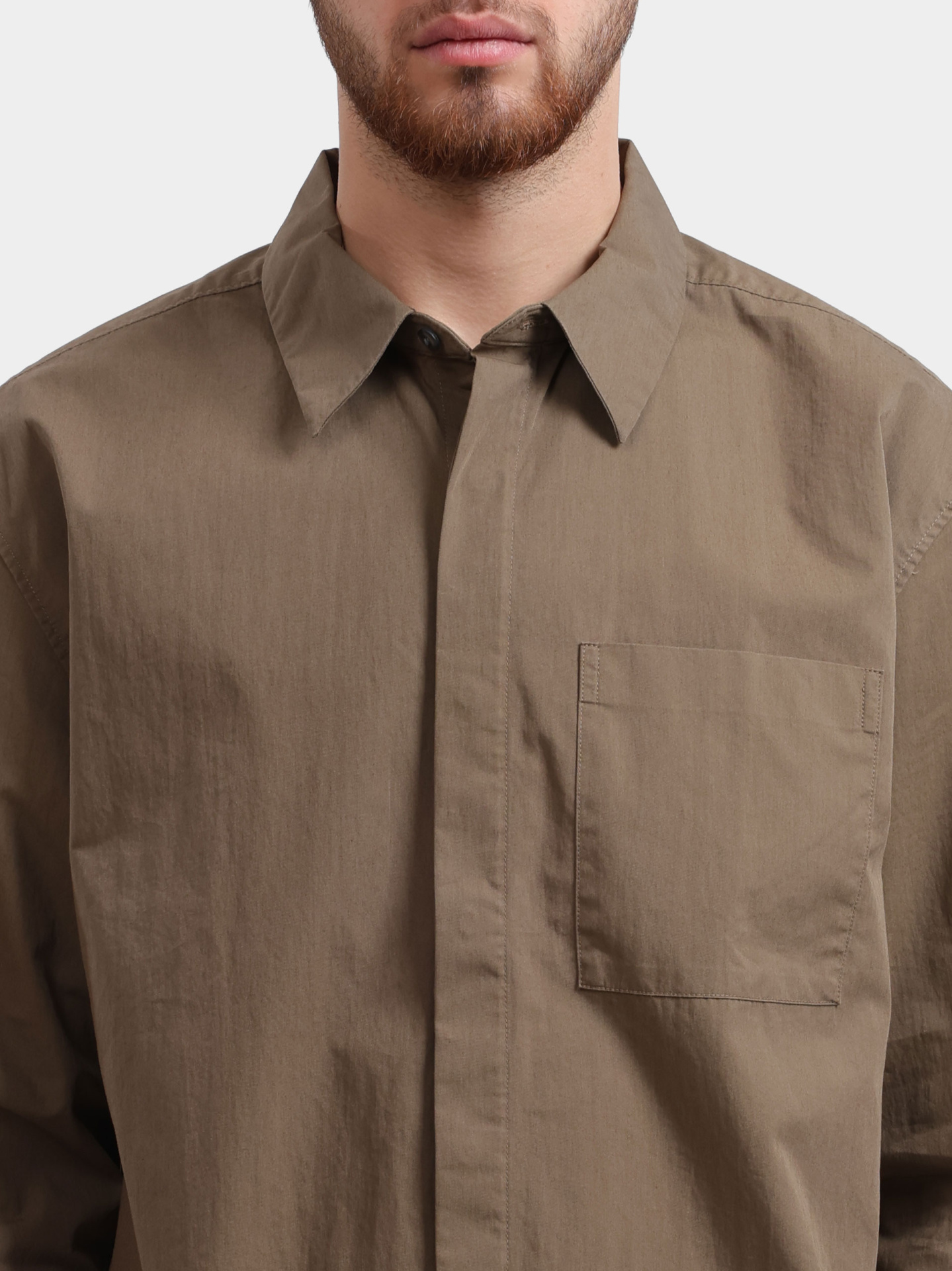 Рубашка Calvin Klein LV04LC128G VFB хаки мужская — купить в интернет-магазине Verdistore