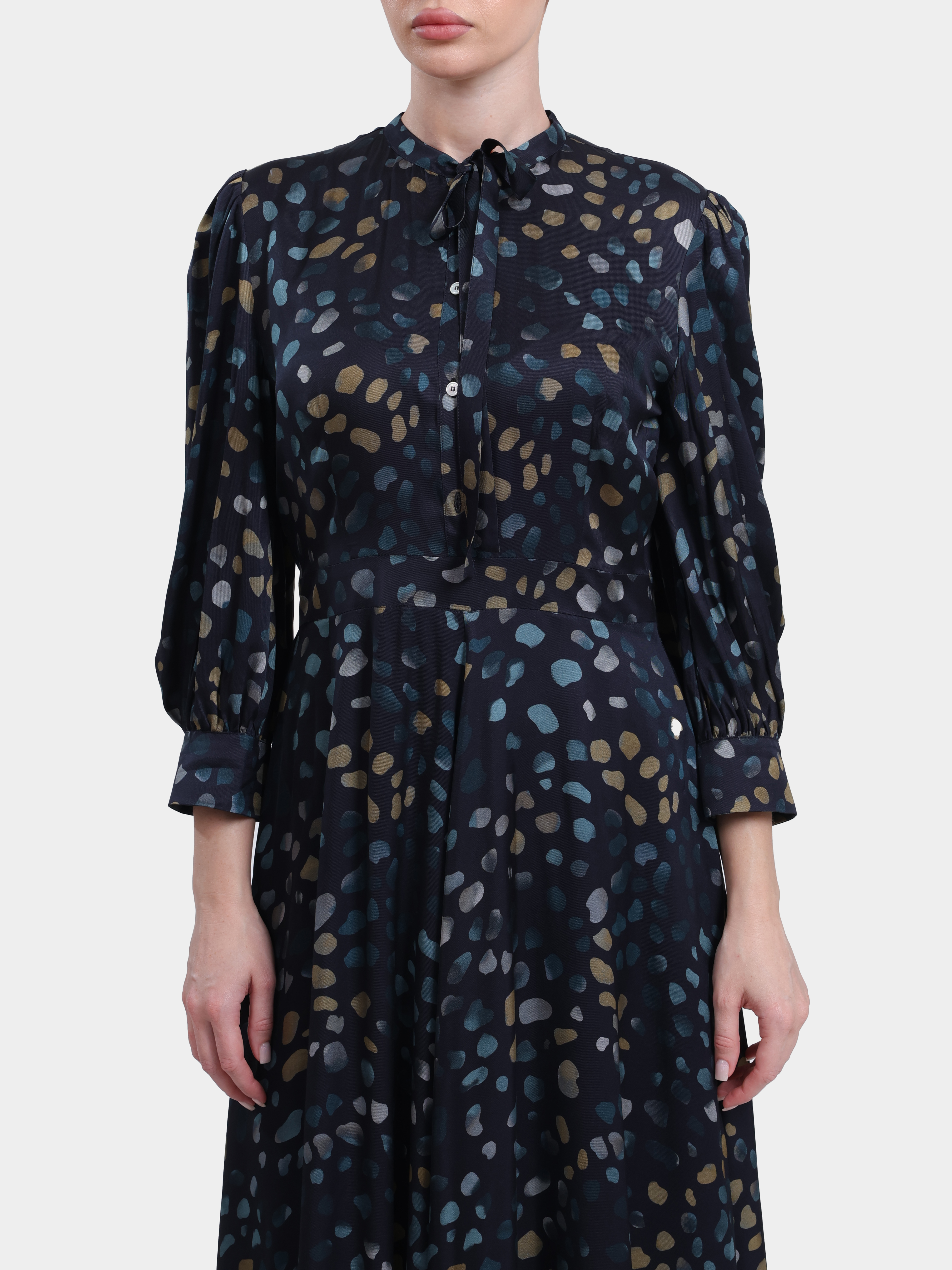 Платье MARELLA MLLFULCRO 001 синее женское из вискозы — купить в интернет-магазине Verdistore