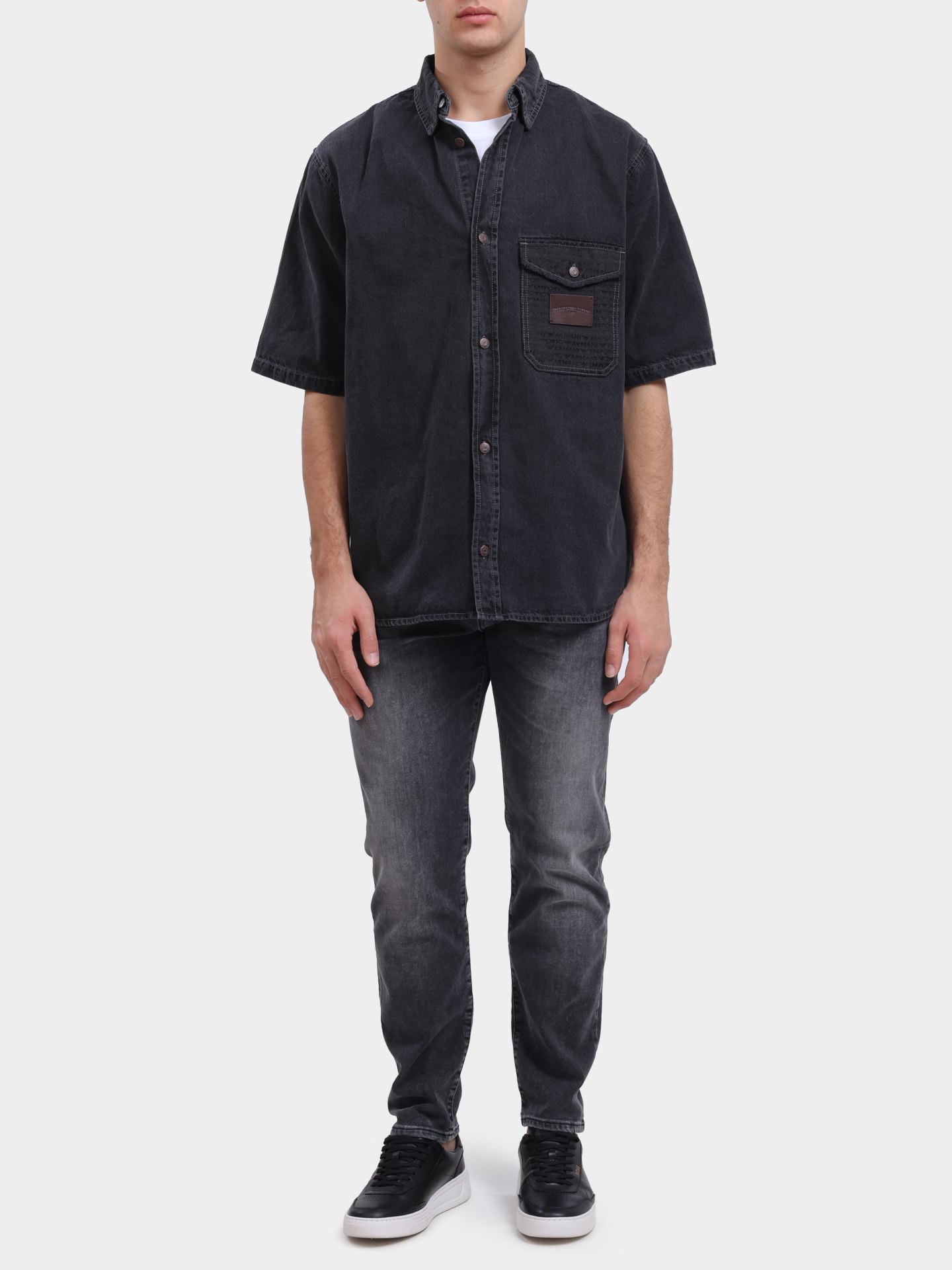 Рубашка Emporio Armani EM003372 AF18695 M8001 джинсовая мужская — купить в интернет-магазине Verdistore