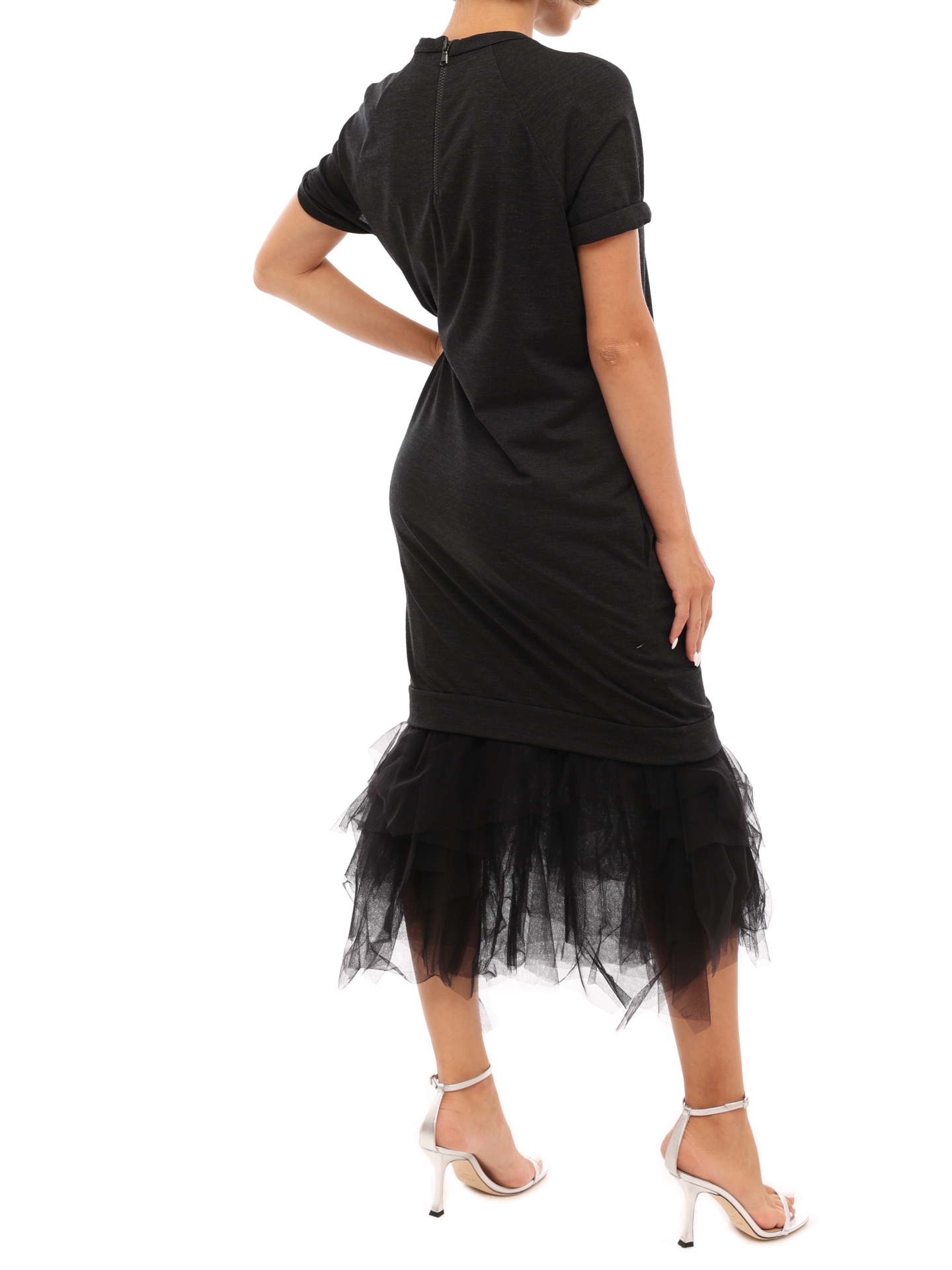 Платье Brunello Cucinelli XMA934AS191 комбинированное женское — купить в интернет-магазине Verdistore