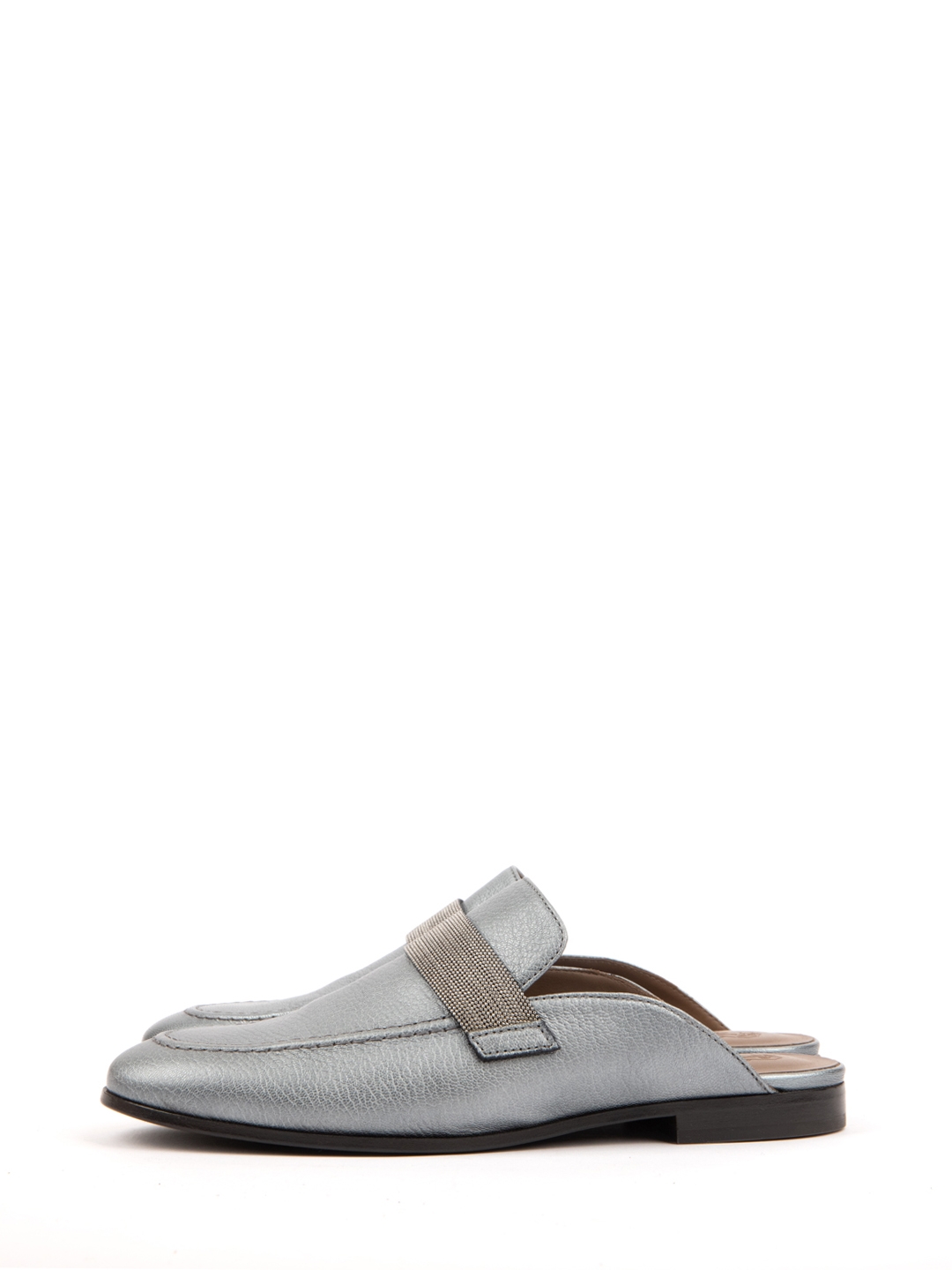 Шлепки Brunello Cucinelli MZGIC1109 кожаные женские — купить в интернет-магазине Verdistore