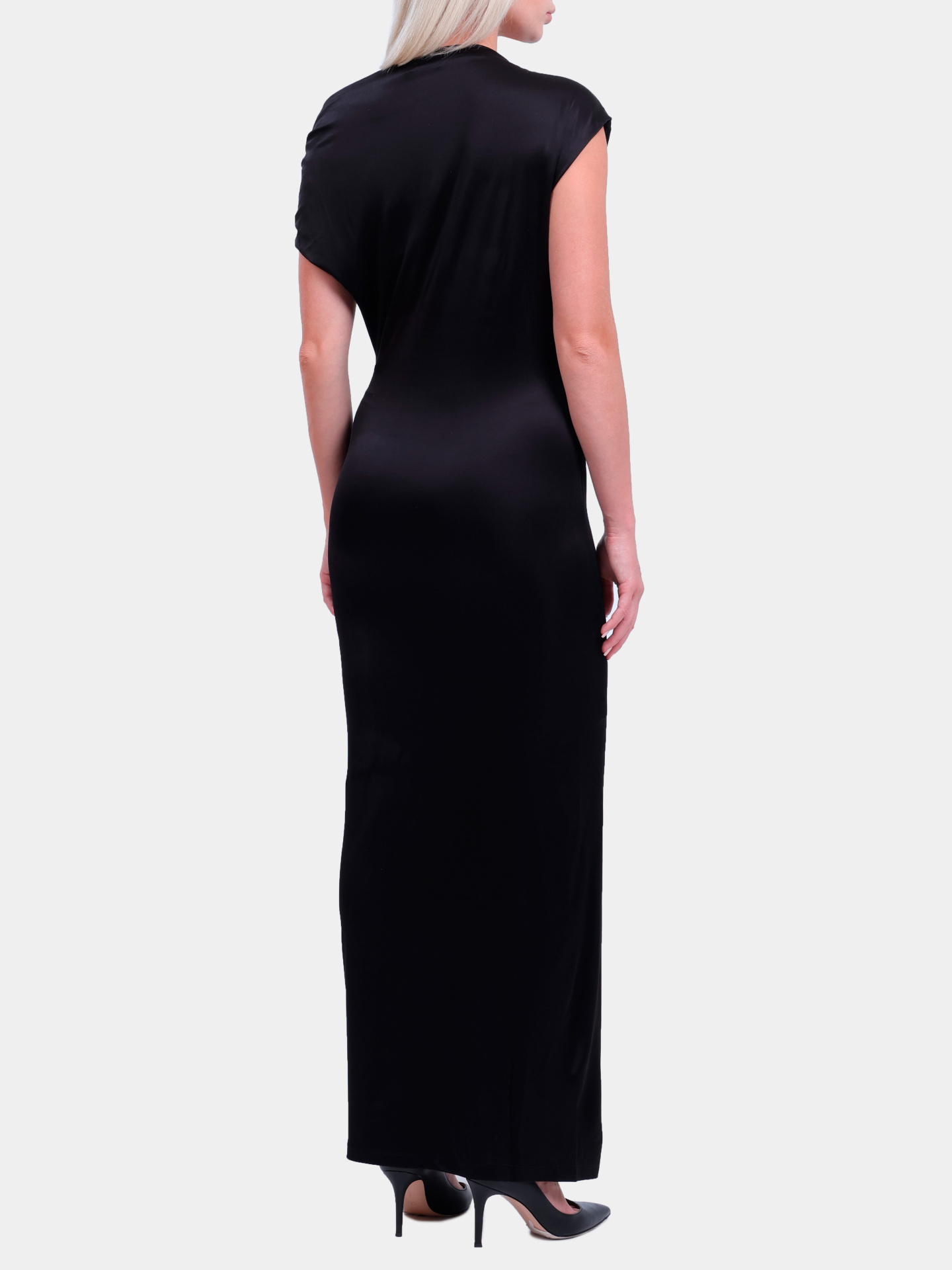 Платье Hugo 50536947 001 черное женское с разрезом — купить в интернет-магазине Verdistore