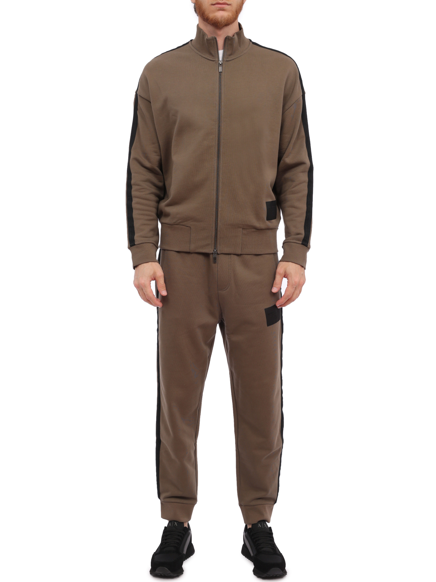 Мастерка Armani Exchange 6RZMLM ZJ4XZ 1784 хлопковая мужская с лампасами — купить в интернет-магазине Verdistore