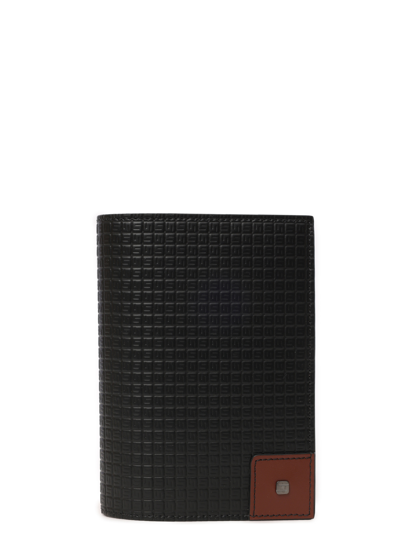 Обложка на паспорт с монограммным логотипом и коричневой вставкой — купить в интернет-магазине Verdistore