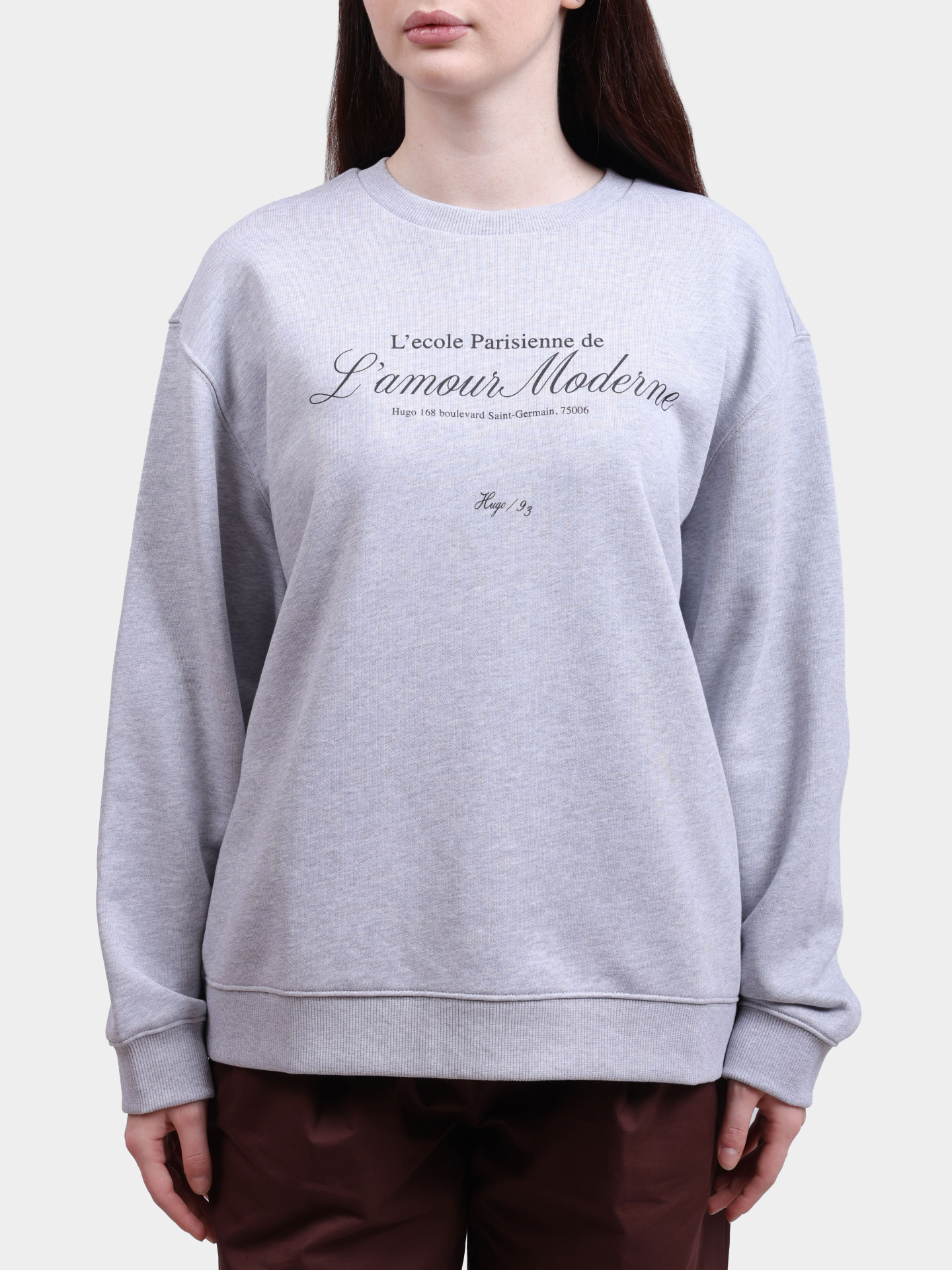 Свитшот Hugo 50545633 064 серый женский — купить в интернет-магазине Verdistore