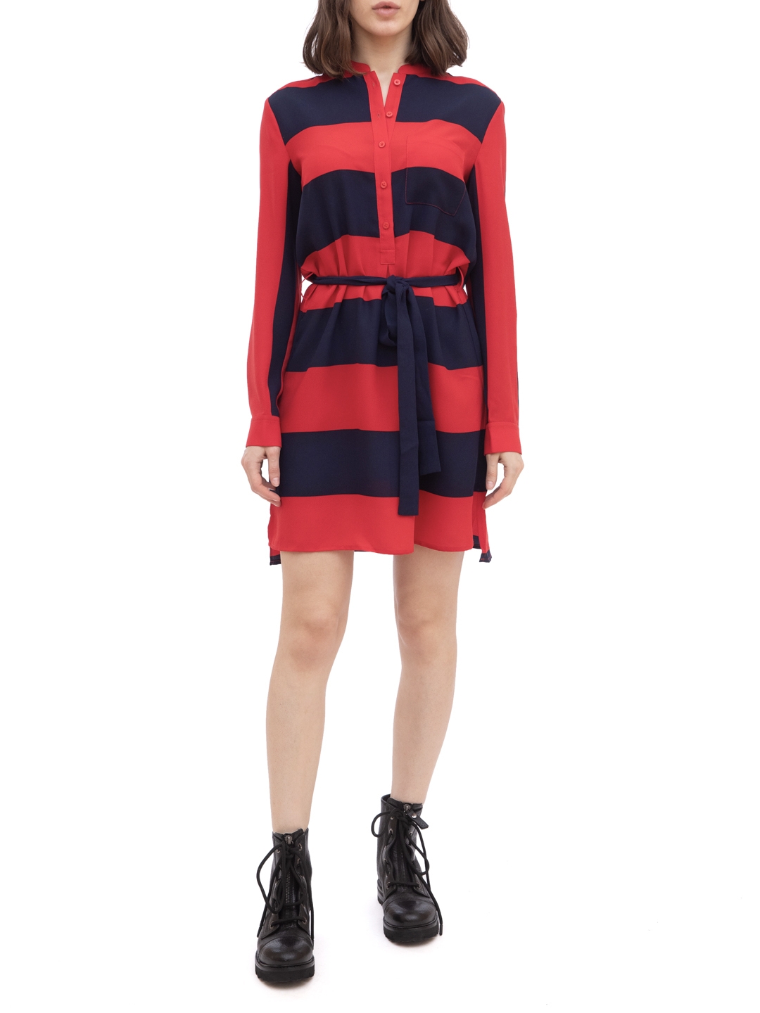 Платье Armani Exchange 3GYA53 6564 красное женское в полоску — купить в интернет-магазине Verdistore