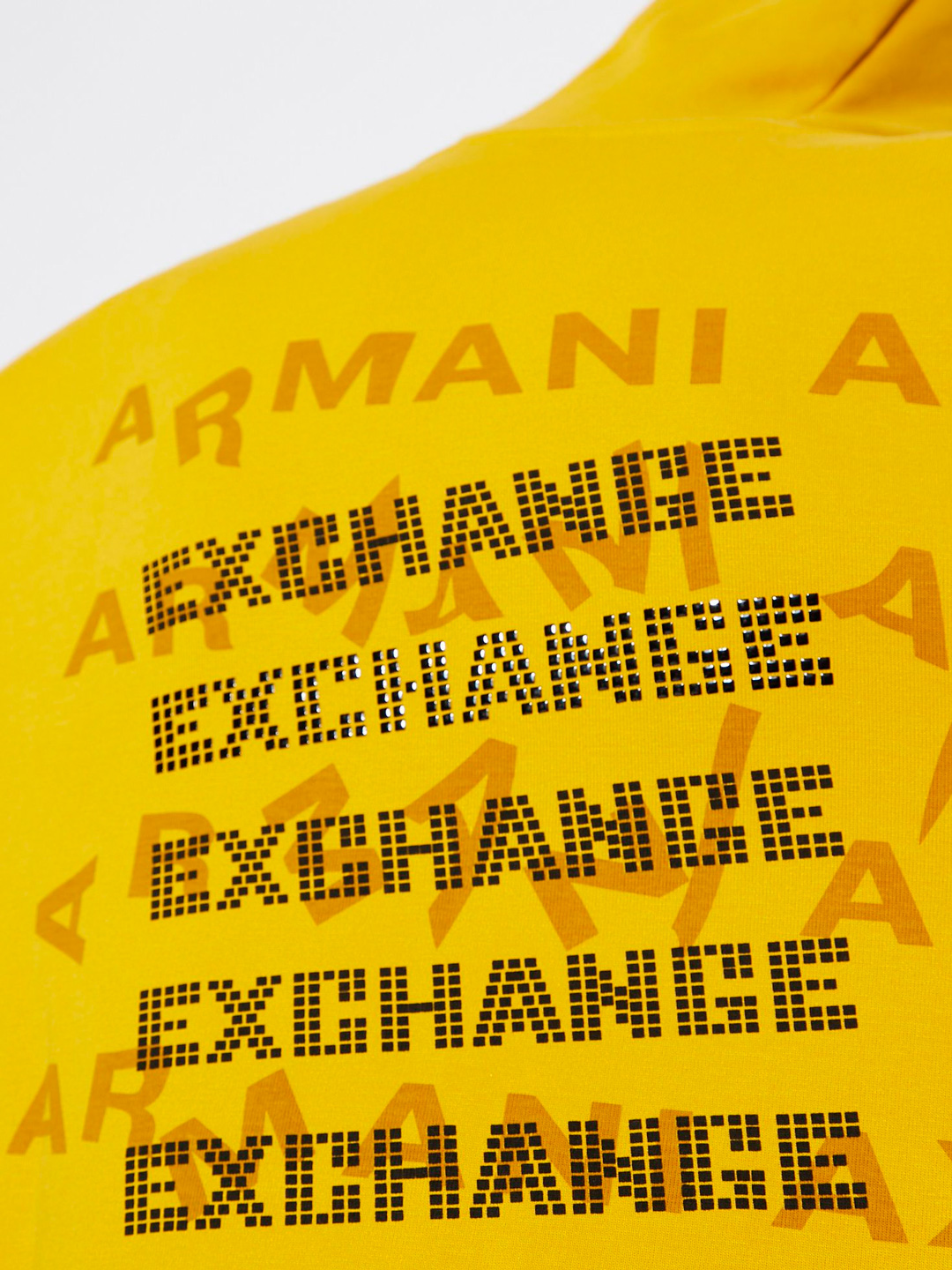 Мастерка Armani Exchange 6GYM70 1652 желтая женская с логотипом на спине — купить в интернет-магазине Verdistore