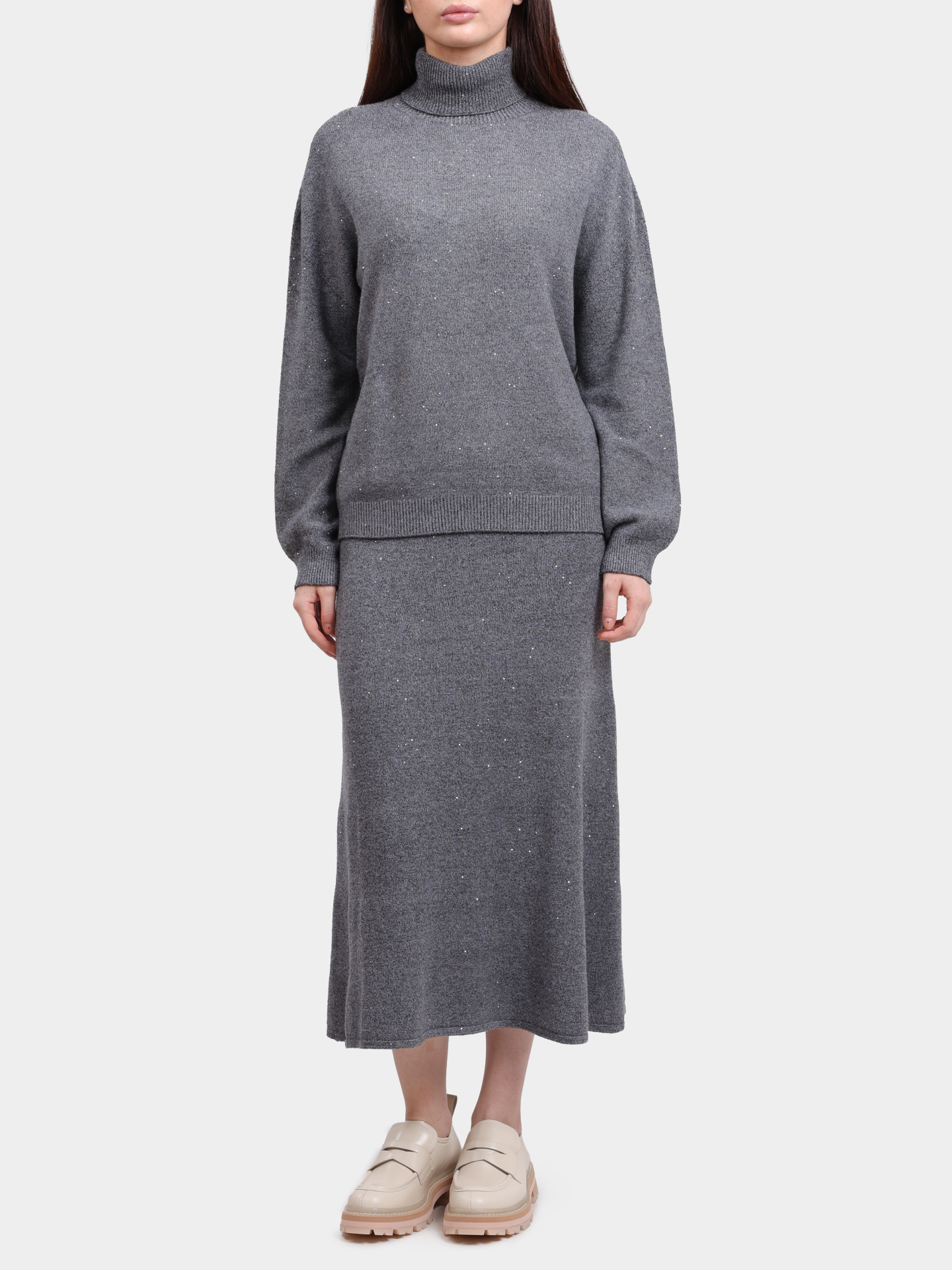 Свитер Liu-Jo MF5234 MA27R 04485 серый женский с пайетками — купить в интернет-магазине Verdistore