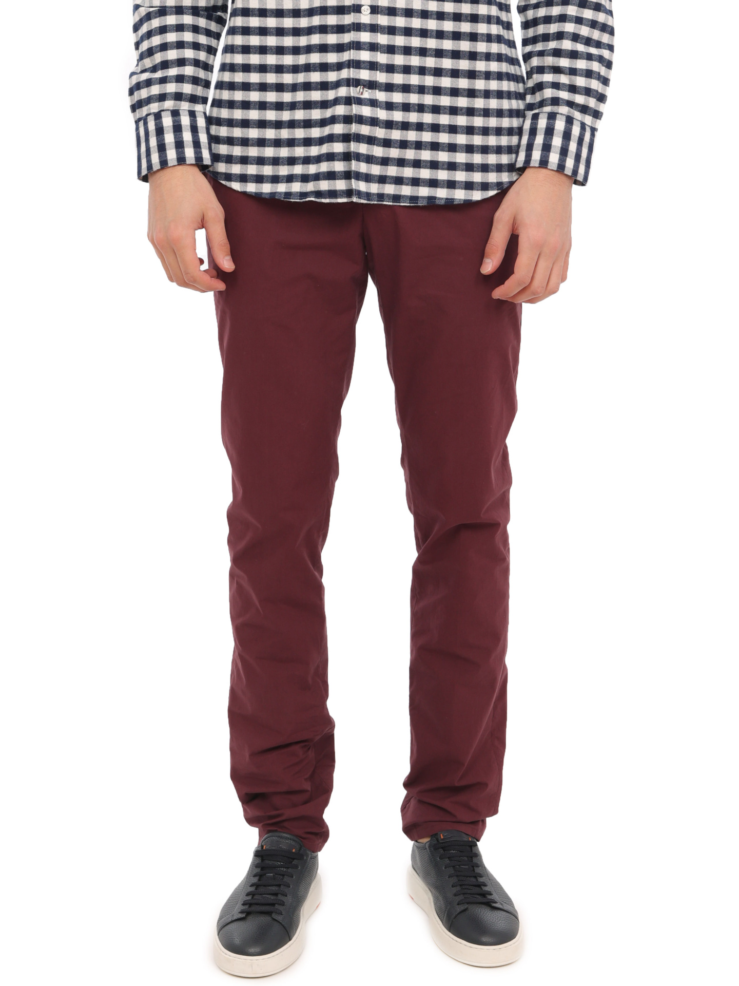 Брюки Brunello Cucinelli M017PR1050 бордовые мужские — купить в интернет-магазине Verdistore