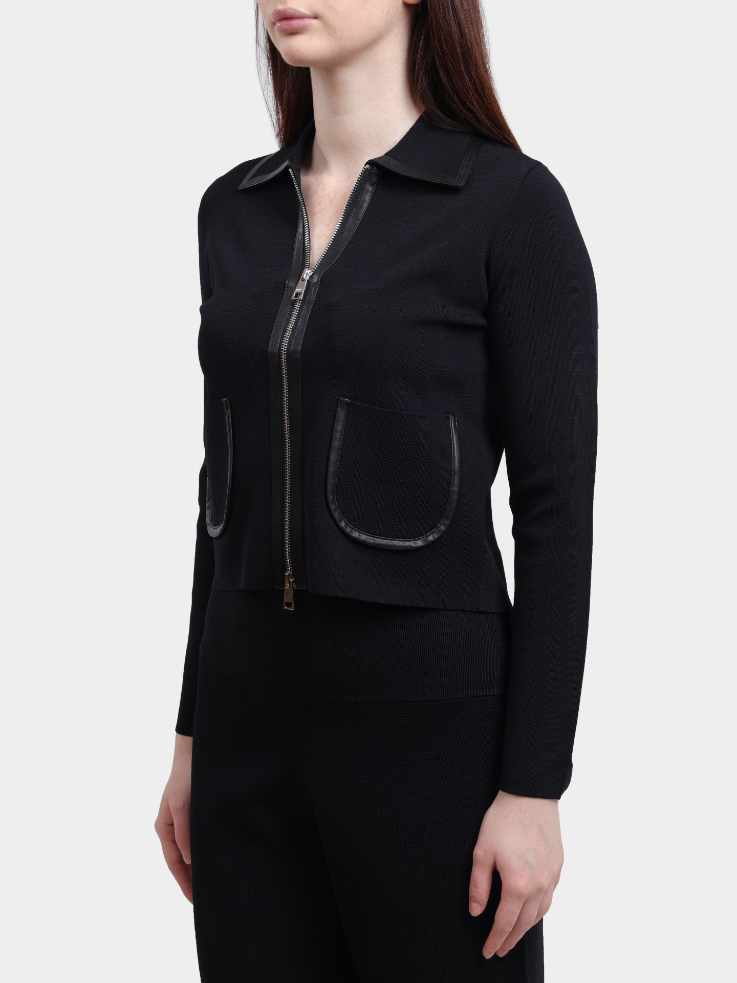 Кардиган Liu-Jo MF5134 MS55N 22222 черный женский на молнии — купить в интернет-магазине Verdistore