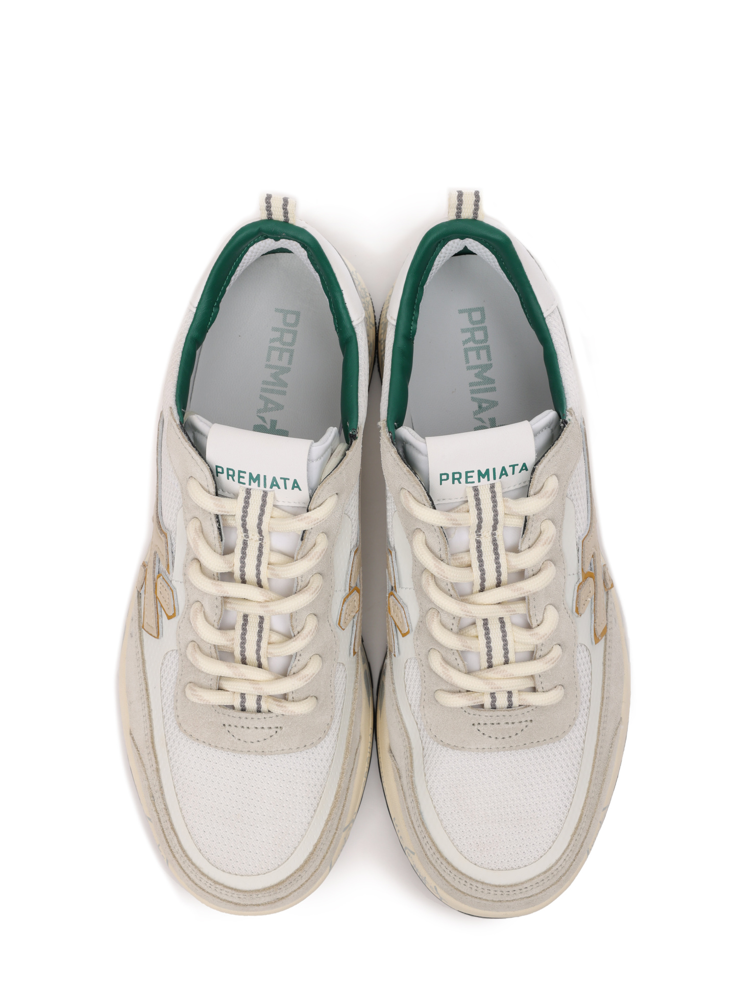 Кеды белые с бежевыми вставками по бокам — купить в интернет-магазине Verdistore