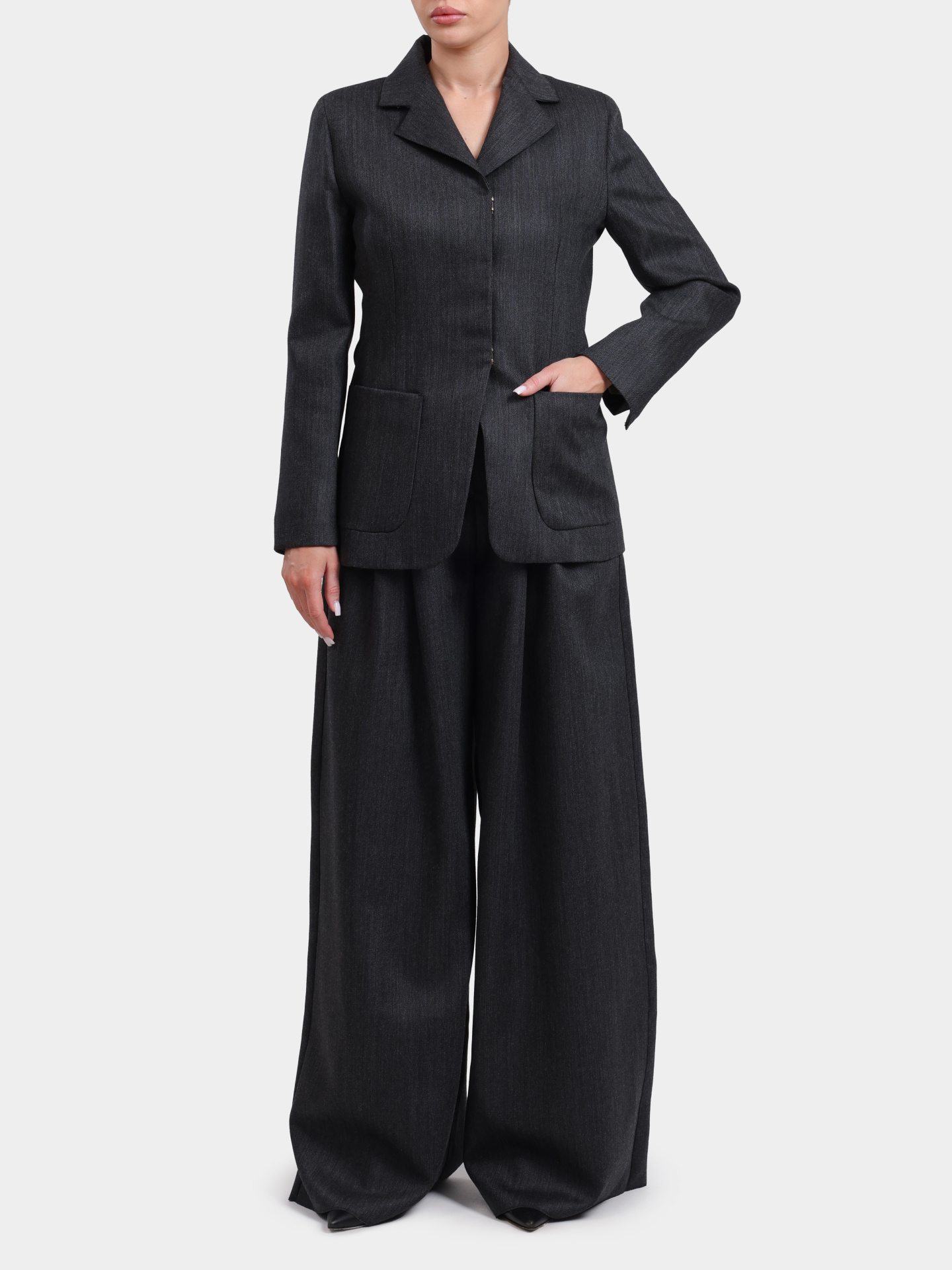 Брюки Marella ULTRA 004 женские серые свободного кроя — купить в интернет-магазине Verdistore