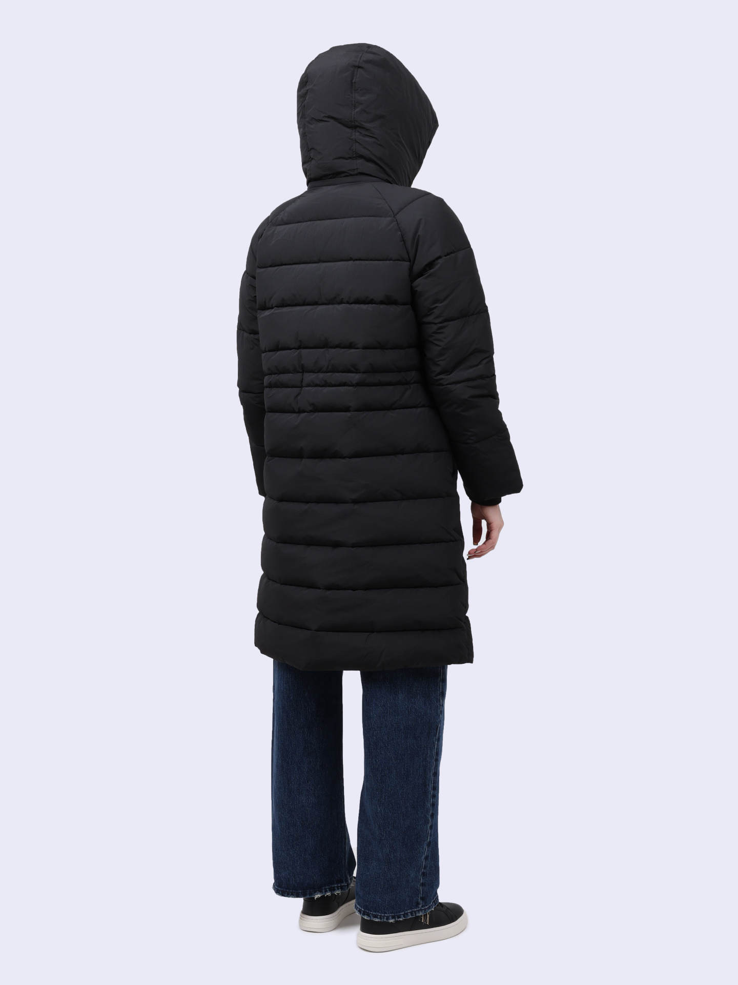 Куртка Armani Exchange XW000026 AF10248 UC001 черная женская удлиненная — купить в интернет-магазине Verdistore