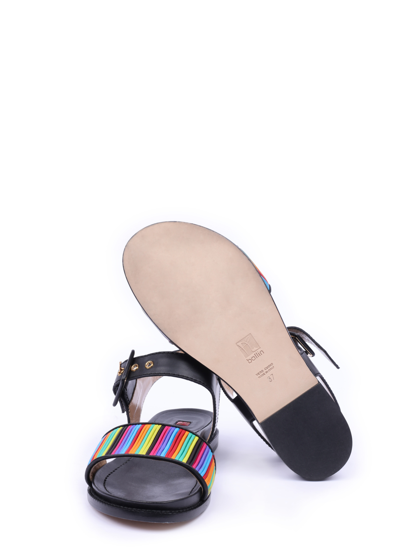 Сандалии Ballin B6S1122 черные женские с контрастной вставкой — купить в интернет-магазине Verdistore