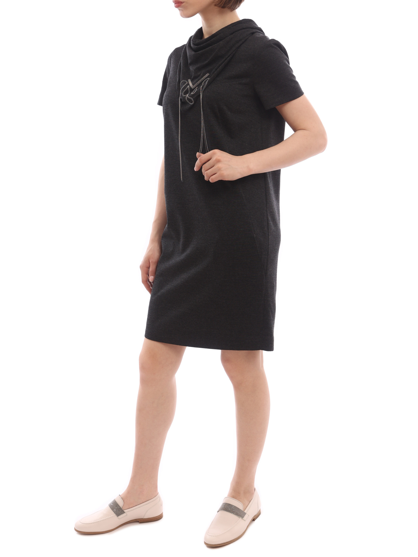 Платье Brunello Cucinelli MR974A36B1 темно-серое женское — купить в интернет-магазине Verdistore