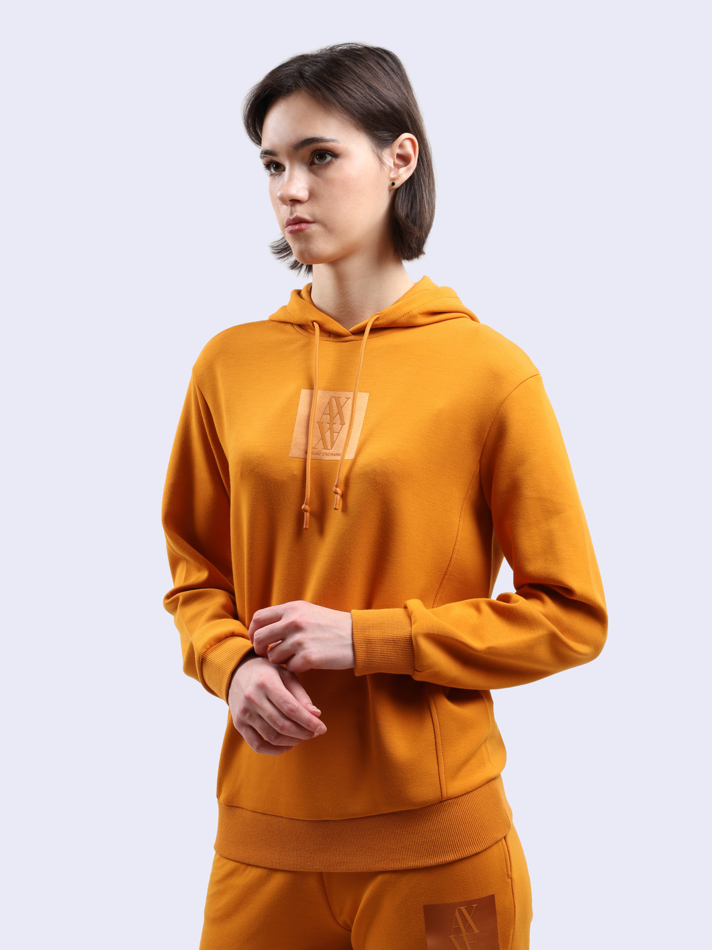 Худи Armani Exchange 6DYM78 YJEGZ 1799 оранжевое женское — купить в интернет-магазине Verdistore