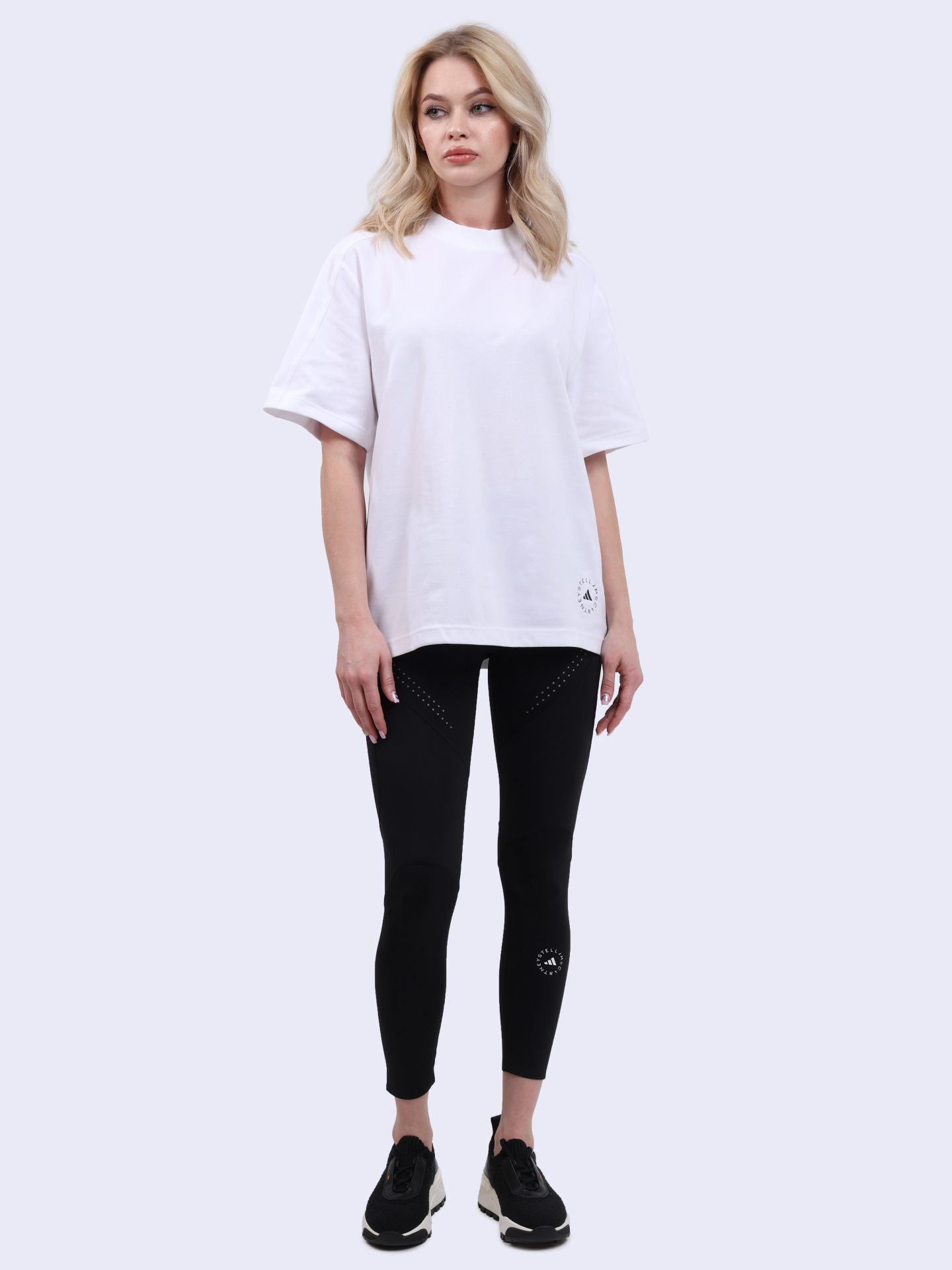 Леггинсы Adidas by Stella McCartney черные женские с перфорацией — купить в интернет-магазине Verdistore