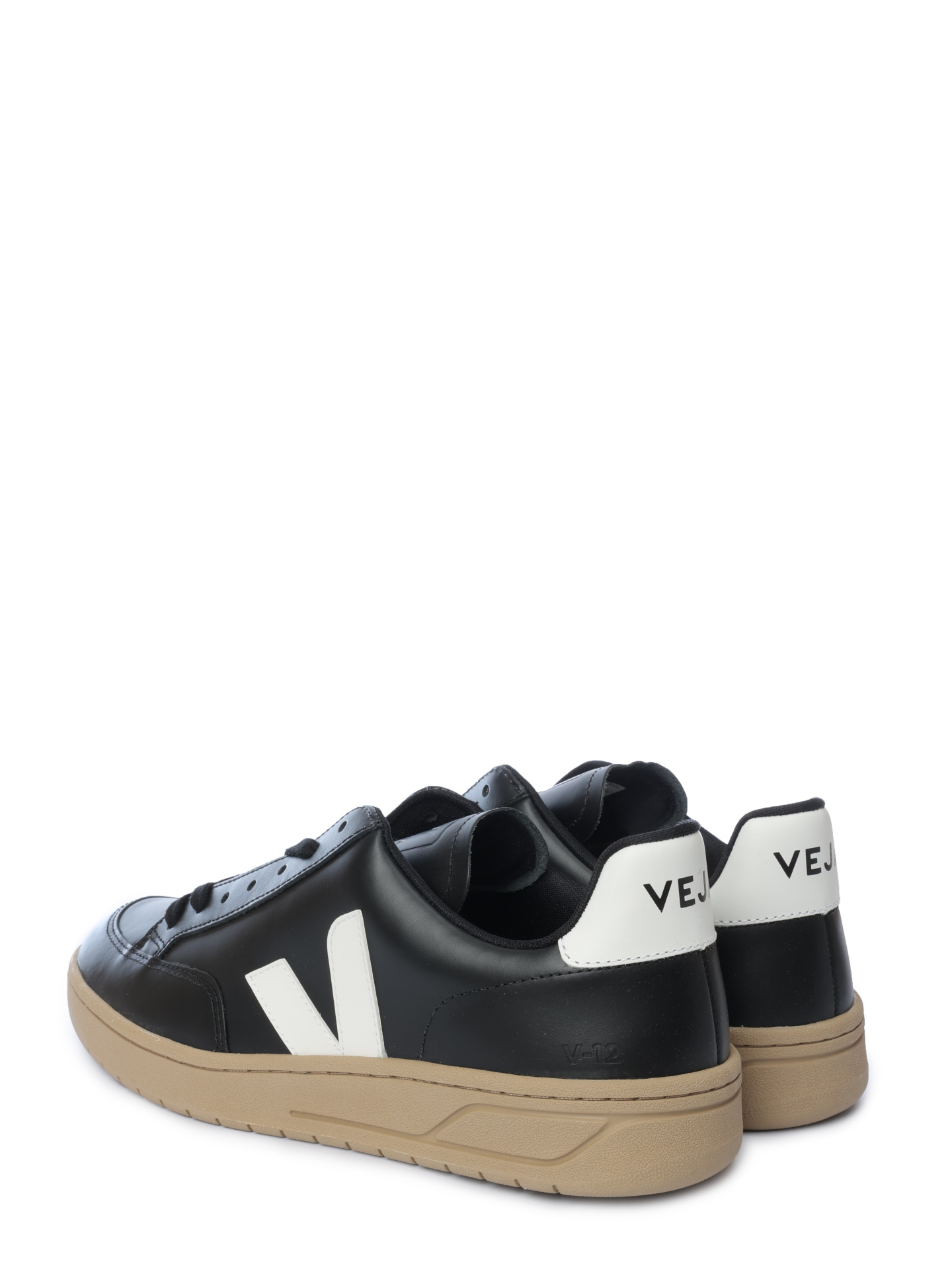 Кеды черные кожаные с коричневой подошвой — купить в интернет-магазине Verdistore