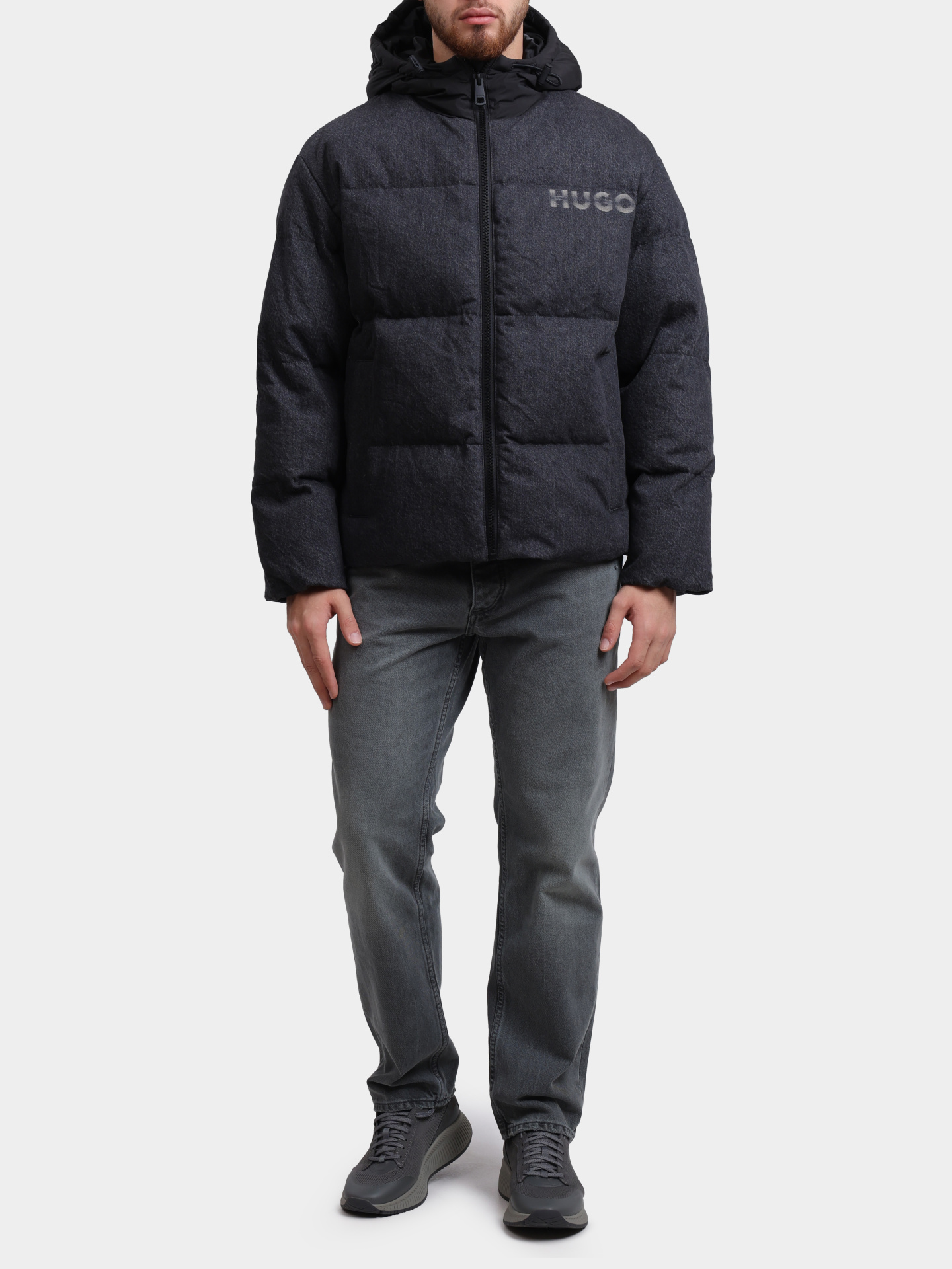 Куртка Hugo 50546769 003 черная мужская с логотипом — купить в интернет-магазине Verdistore