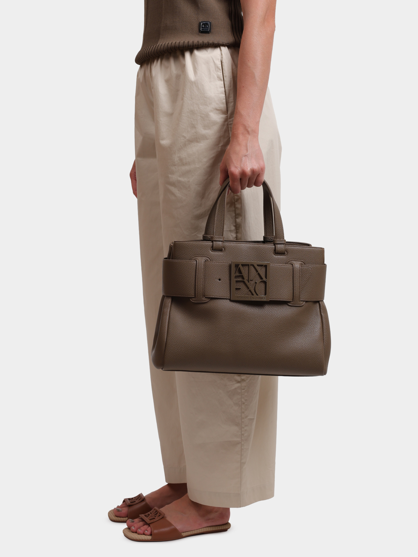 Сумка Armani Exchange XW000285 AF11902 U6252 коричневая женская — купить в интернет-магазине Verdistore