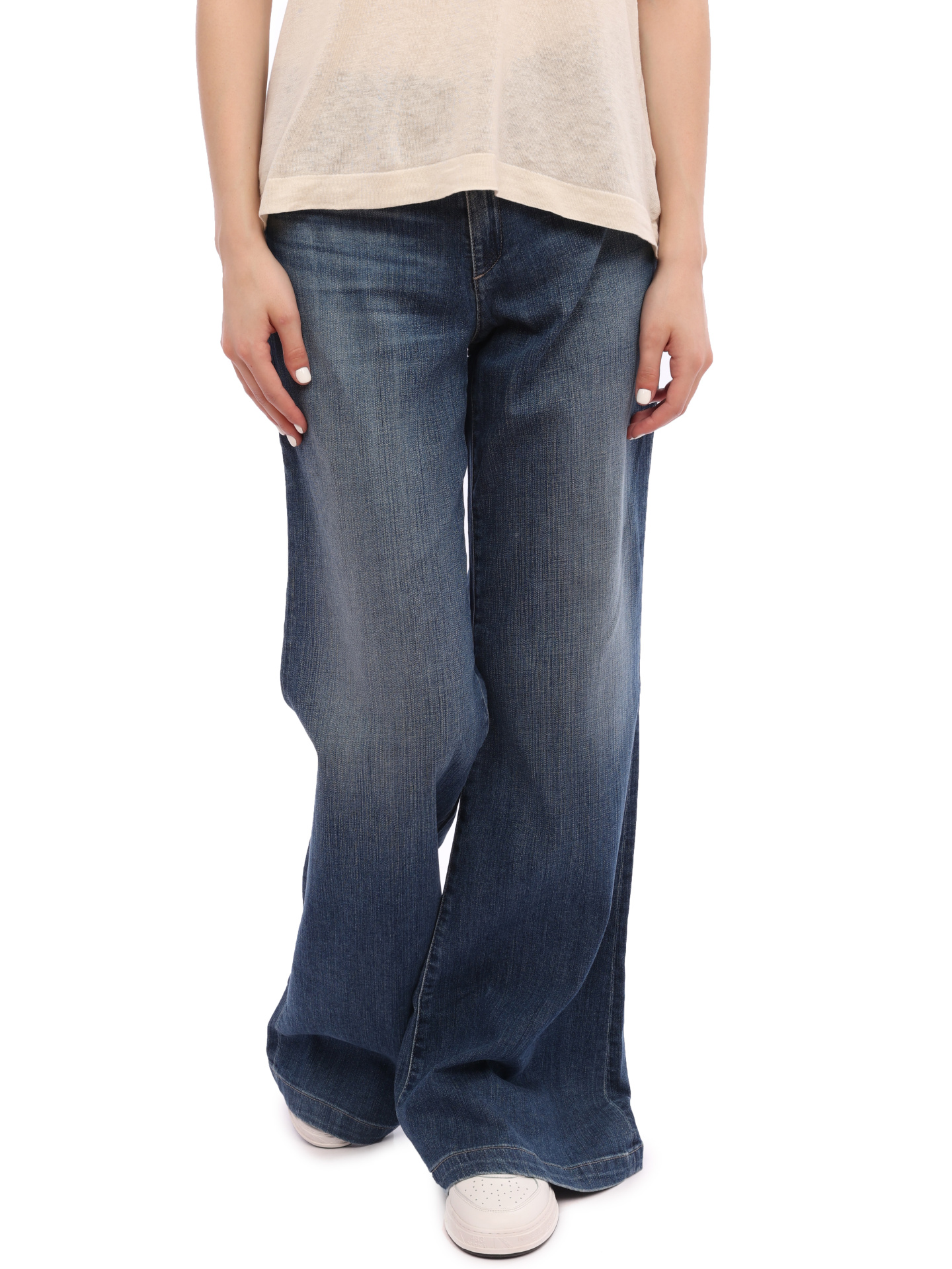 Джинсы AG The Lana PVC 1654 DNU синие женские широкого кроя — купить в интернет-магазине Verdistore