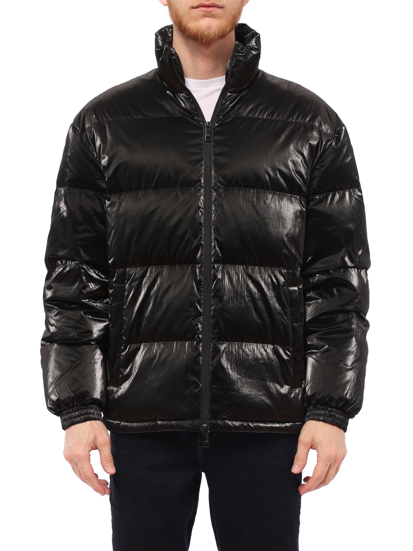 Пуховик Armani Exchange 6HZB49 ZNPTZ 7297 черный мужской с воротом-стойкой — купить в интернет-магазине Verdistore