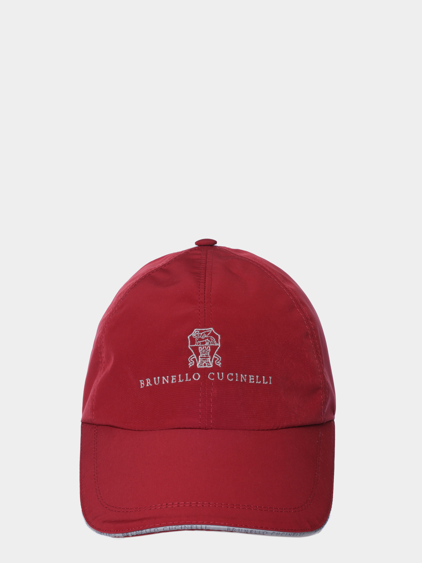 Бейсболка Brunello Cucinelli MM4799859 CMP51 с вышивкой красная мужская — купить в интернет-магазине Verdistore